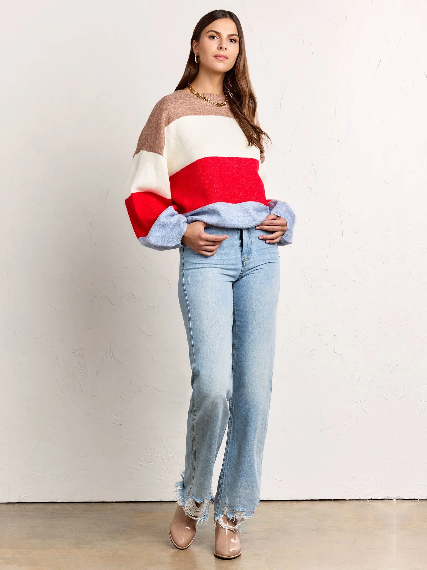 Crescent Long-Sleeve Bold Colorblock Pullover - Brands We Love - Image 4