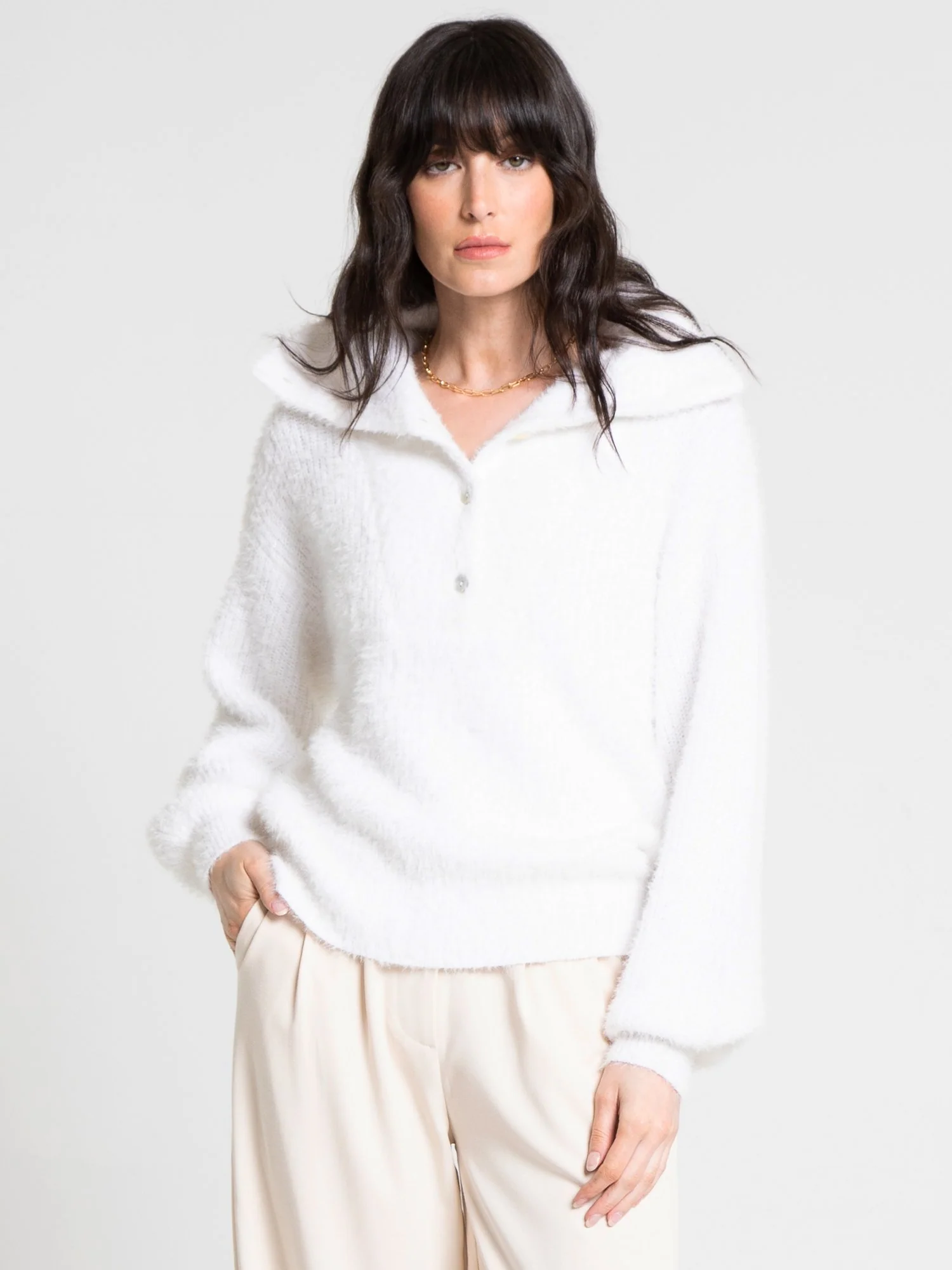 Long-Sleeve Eyelash Pullover - RD Style - Image 7