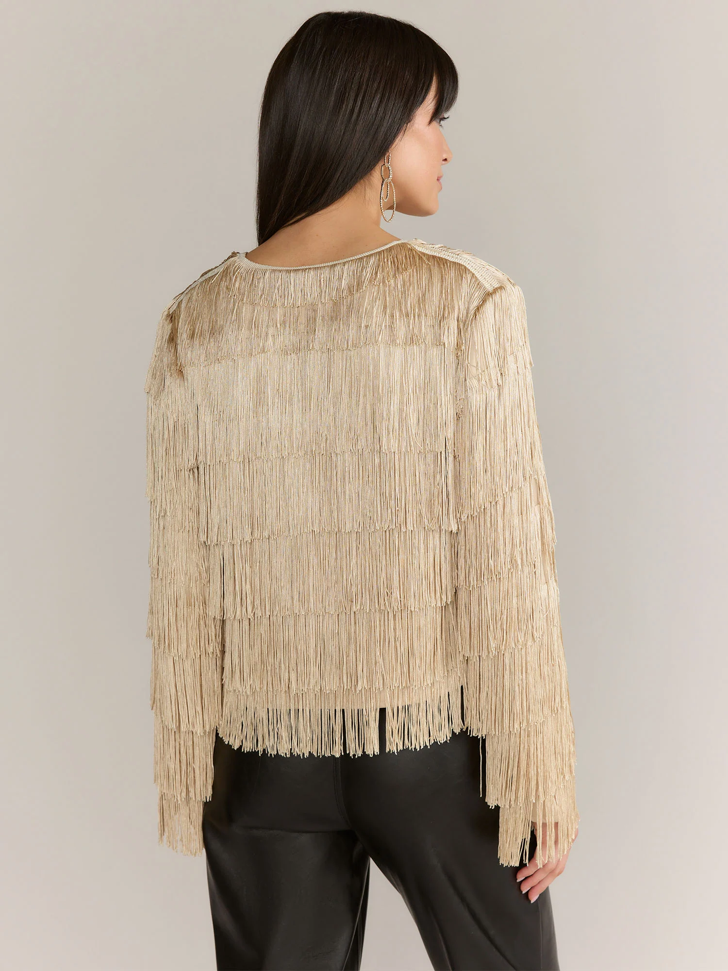 Gilli Long Sleeve Layered Fringe Jacket - Brands We Love - Image 3
