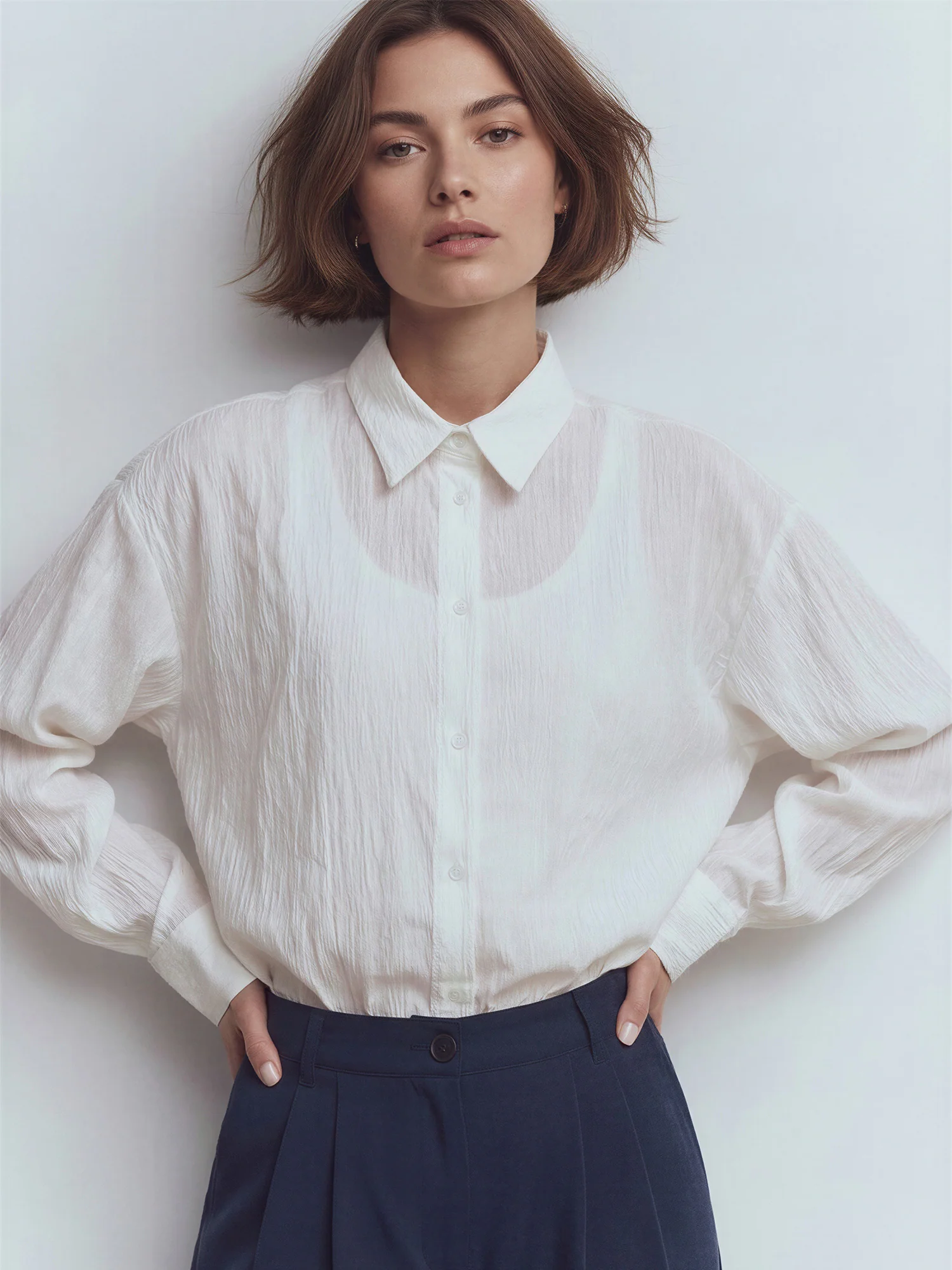 Long Sleeve Lightweight Button Down Shirt