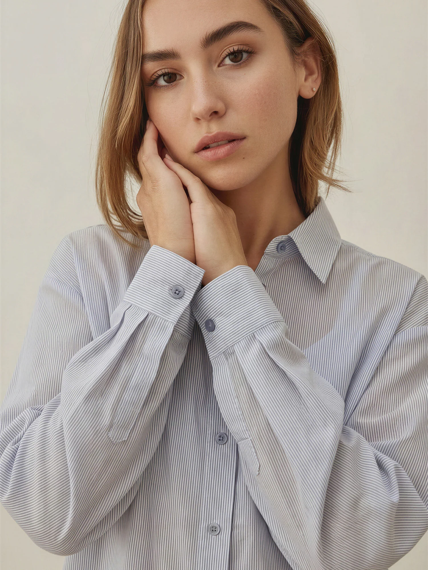 Long Sleeve Lightweight Button Down Shirt - Image 8