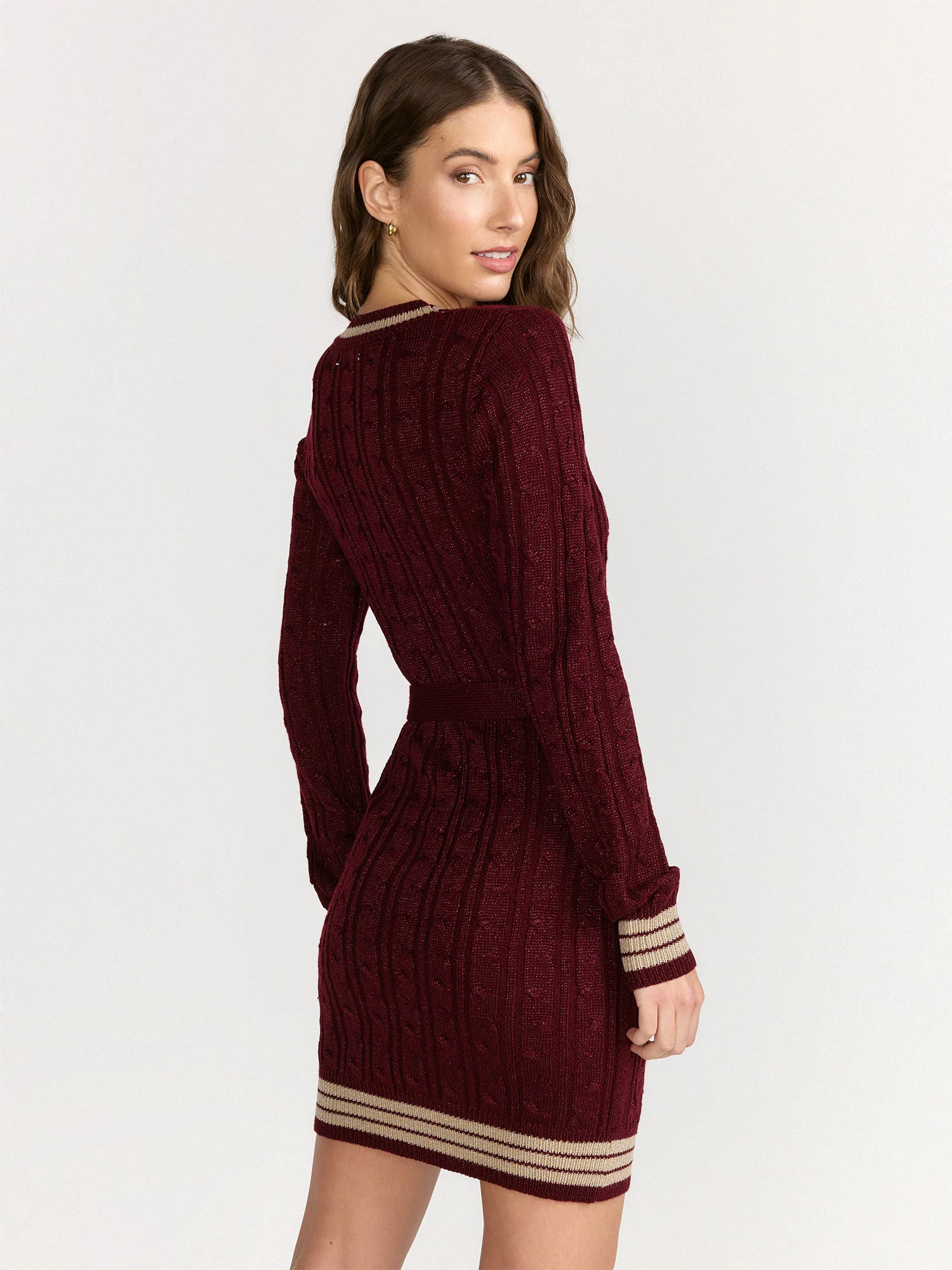 Flying Tomato Long Sleeve Lurex Button Down Dress - Brands We Love - Image 4