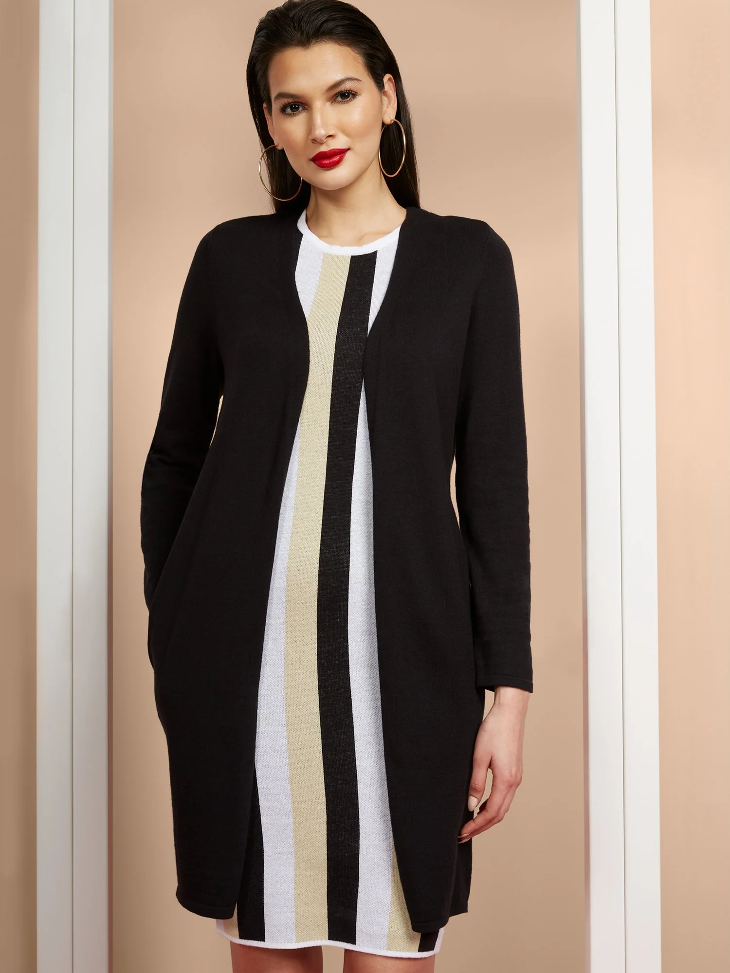 Long-Sleeve Open Duster - Image 4
