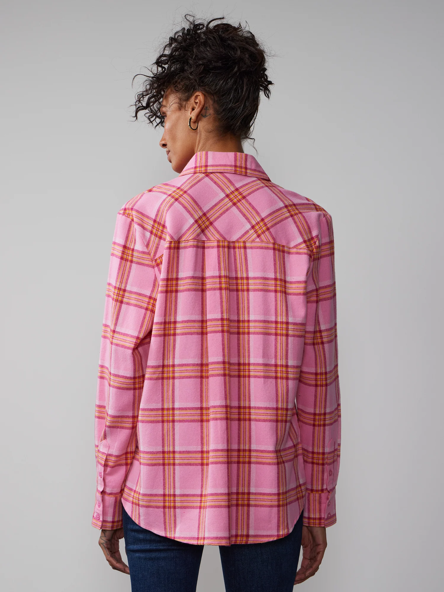 Long Sleeve Plaid Shirt - Image 3