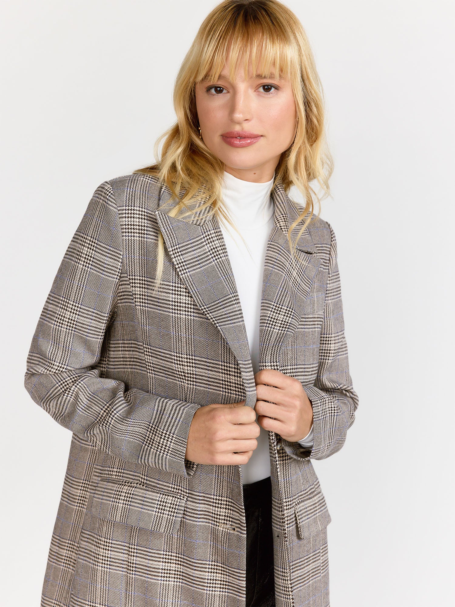 Fore Collection Long-Sleeve Plaid Trench Coat - Brands We Love - Image 3