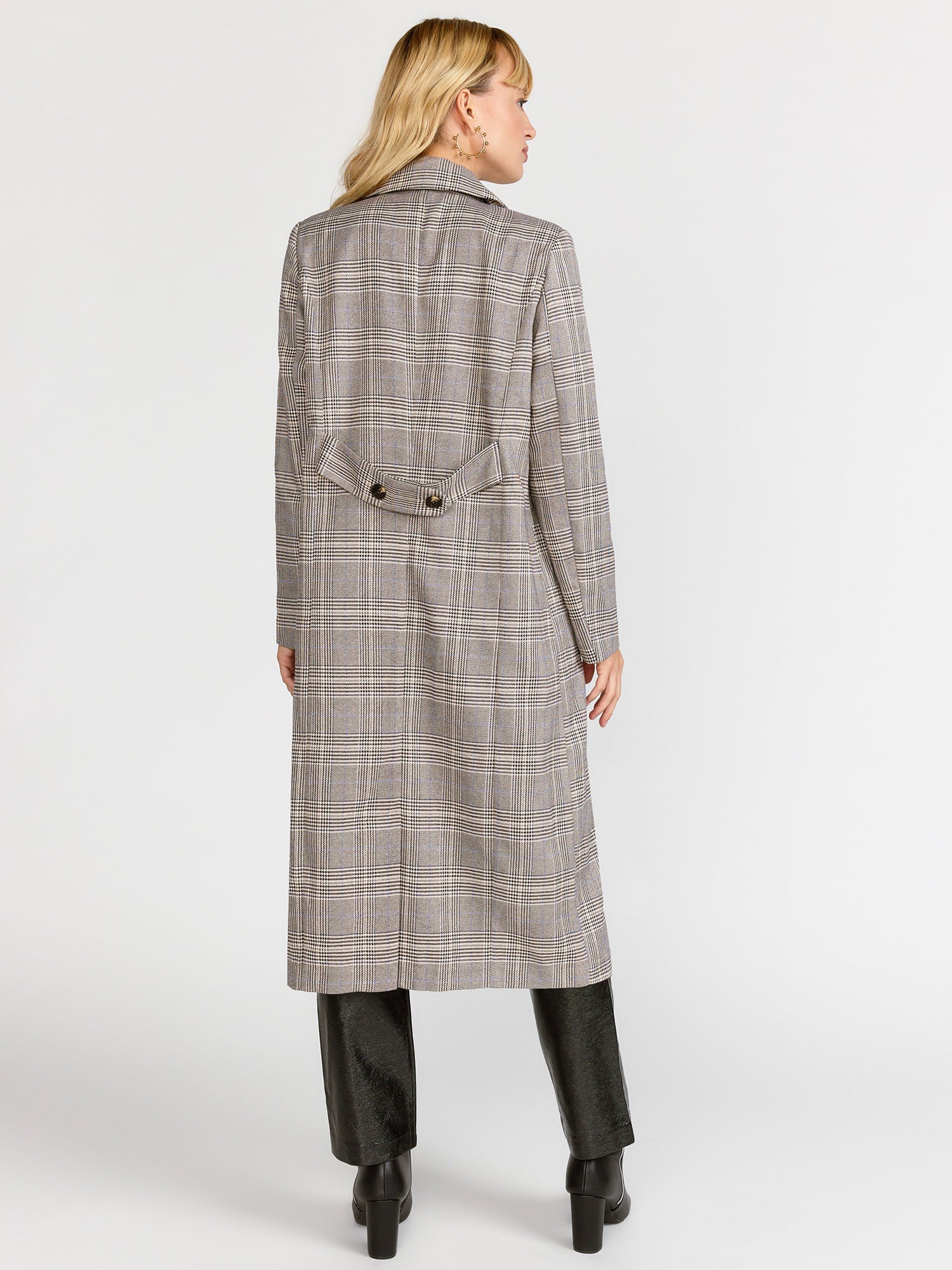 Fore Collection Long-Sleeve Plaid Trench Coat - Brands We Love - Image 5