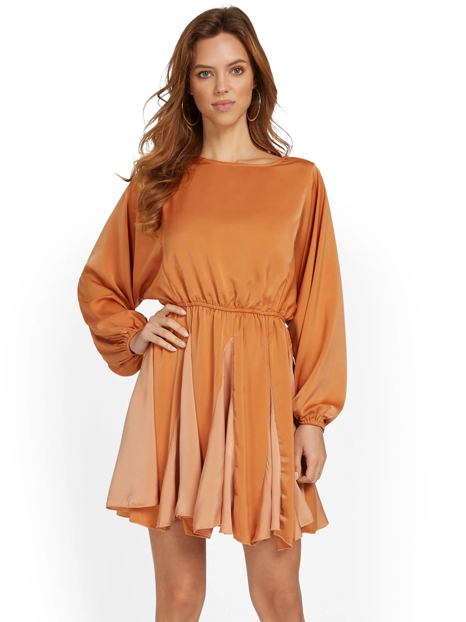 Strut & Bolt Long-Sleeve Pleated Mini Dress - Brands We Love - Image 2