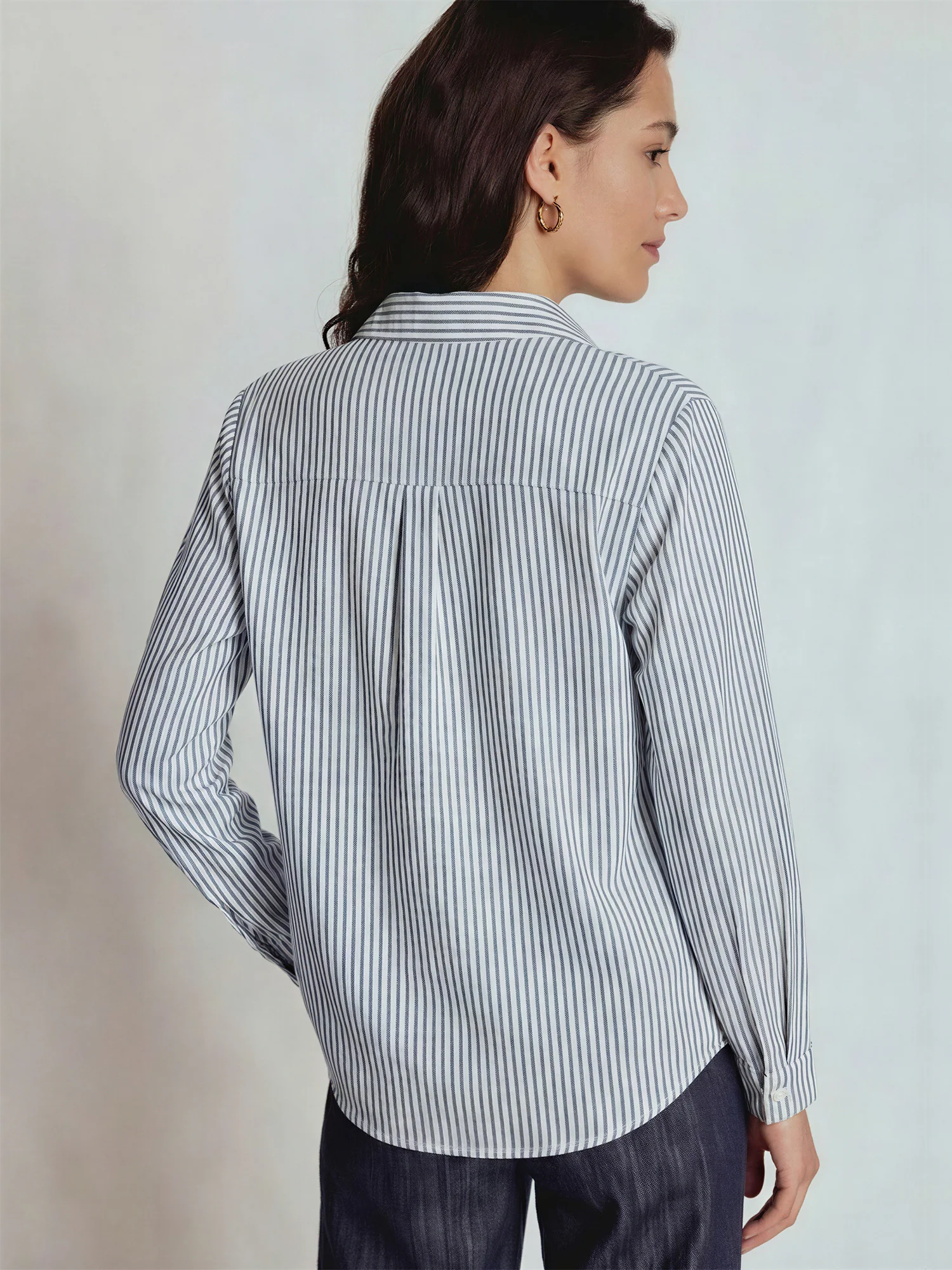 Long Sleeve Stripe Button Down Shirt - Image 3