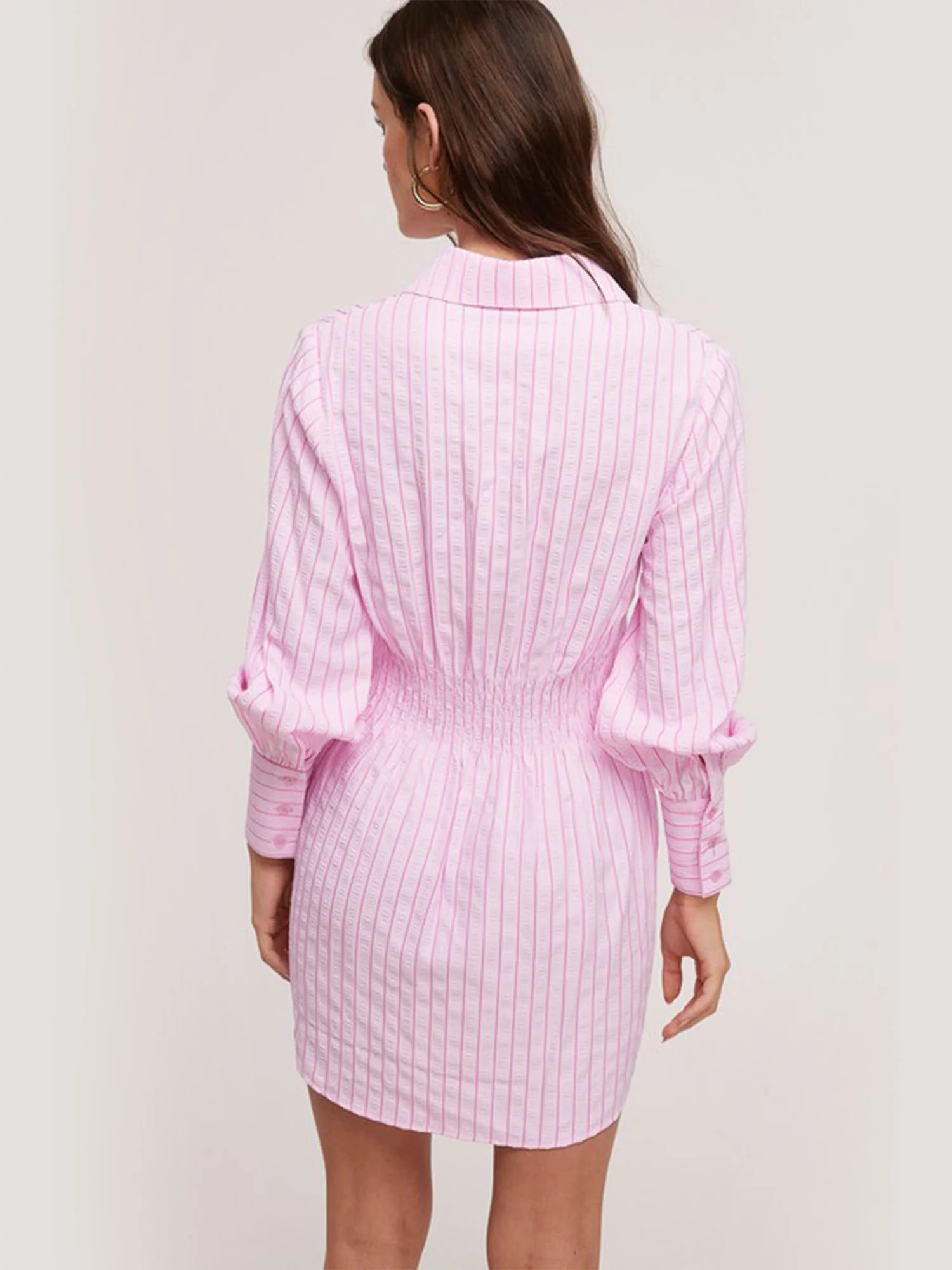 Fanco Long Sleeve Striped Button Down Shirt Dress - Brands We Love - Image 4