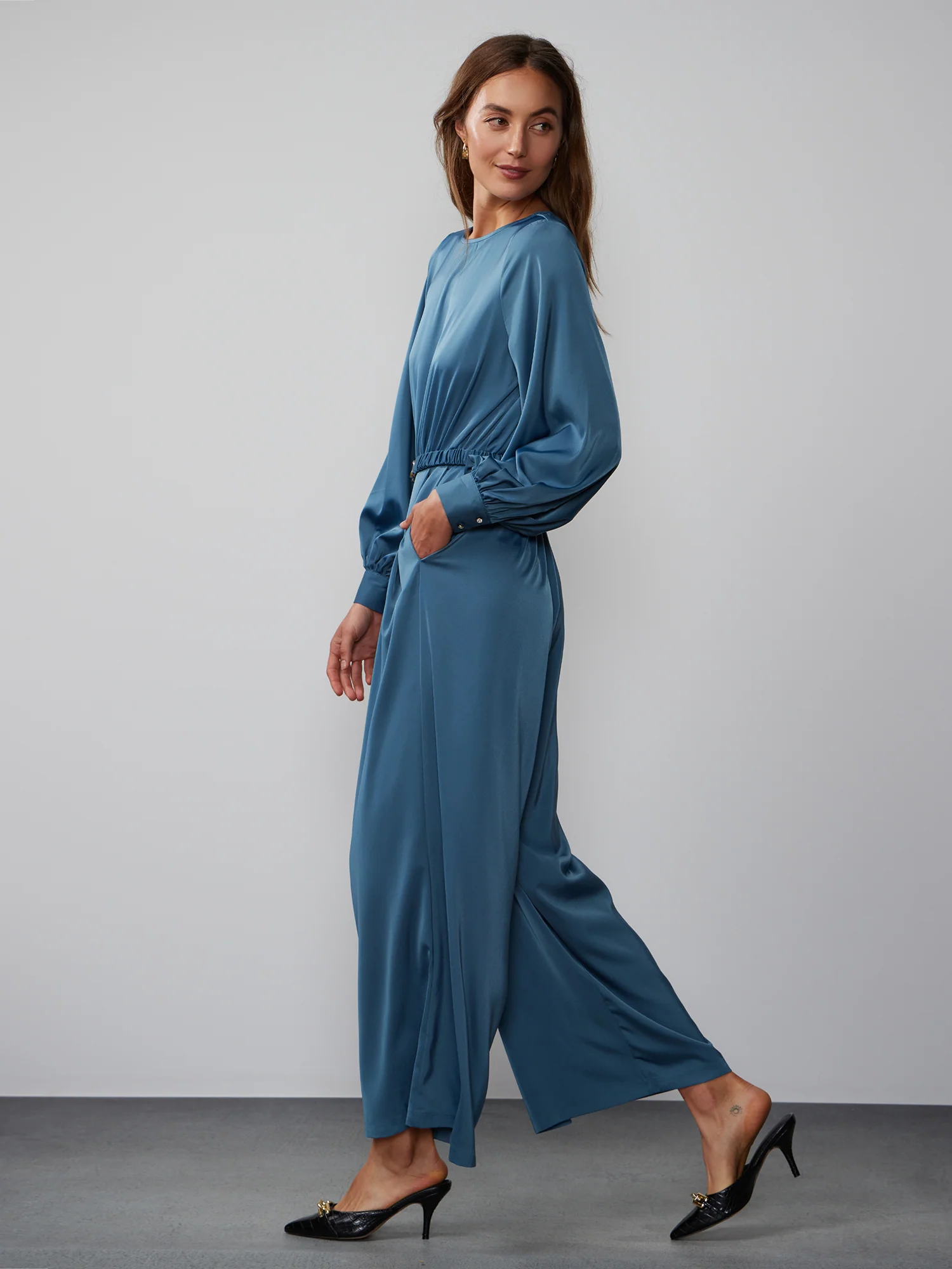 Long Sleeve Wide Leg Jumpsuit - Image 12