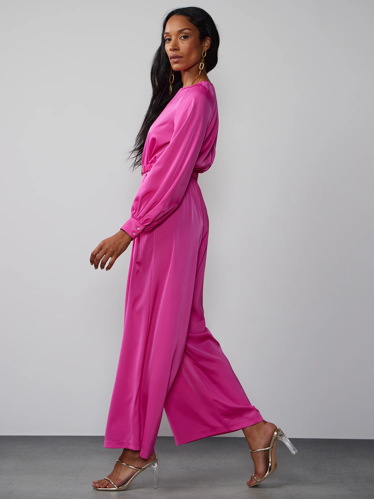 Long Sleeve Wide Leg Jumpsuit - Image 22