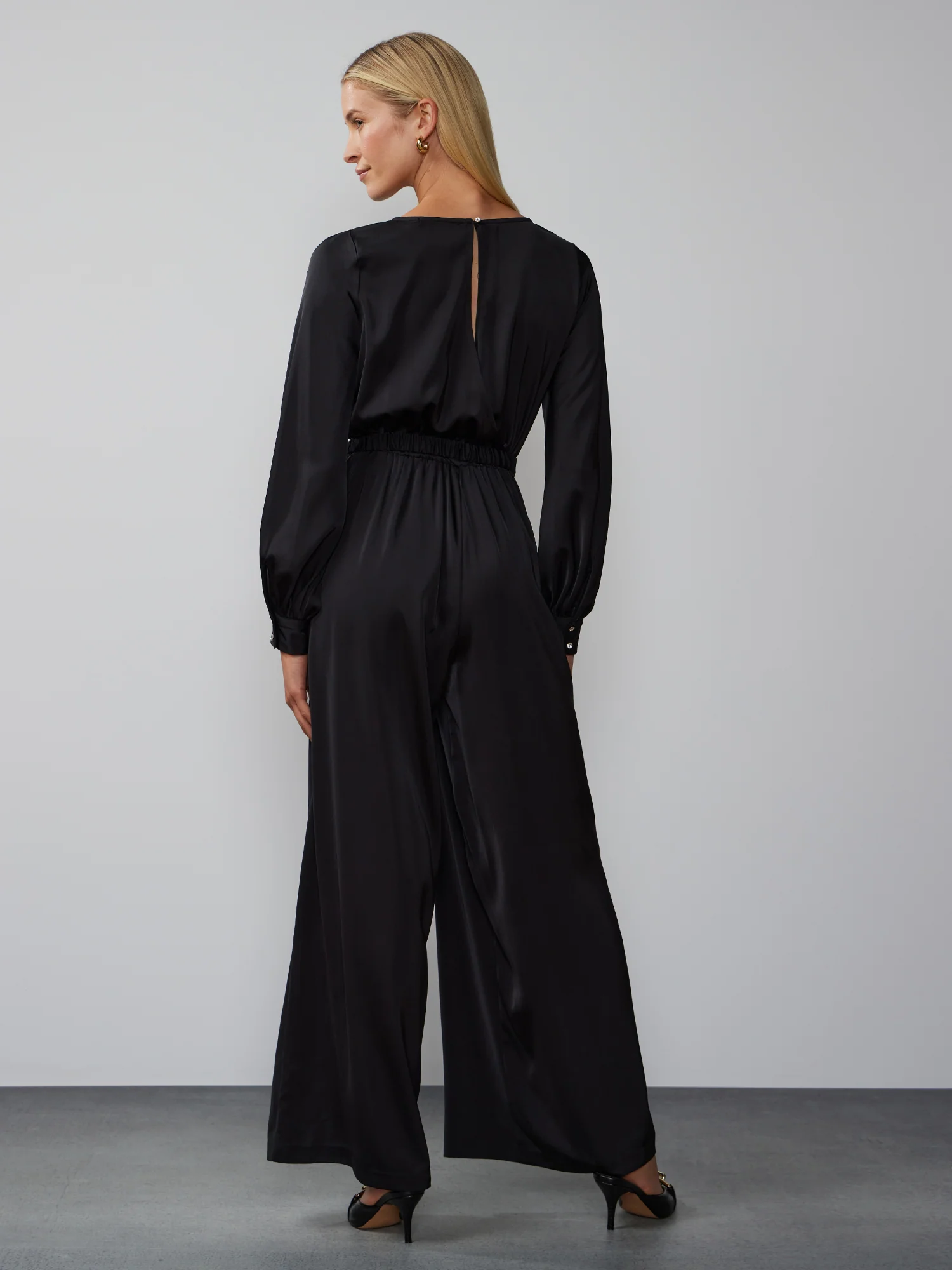 Long Sleeve Wide Leg Jumpsuit - Image 3