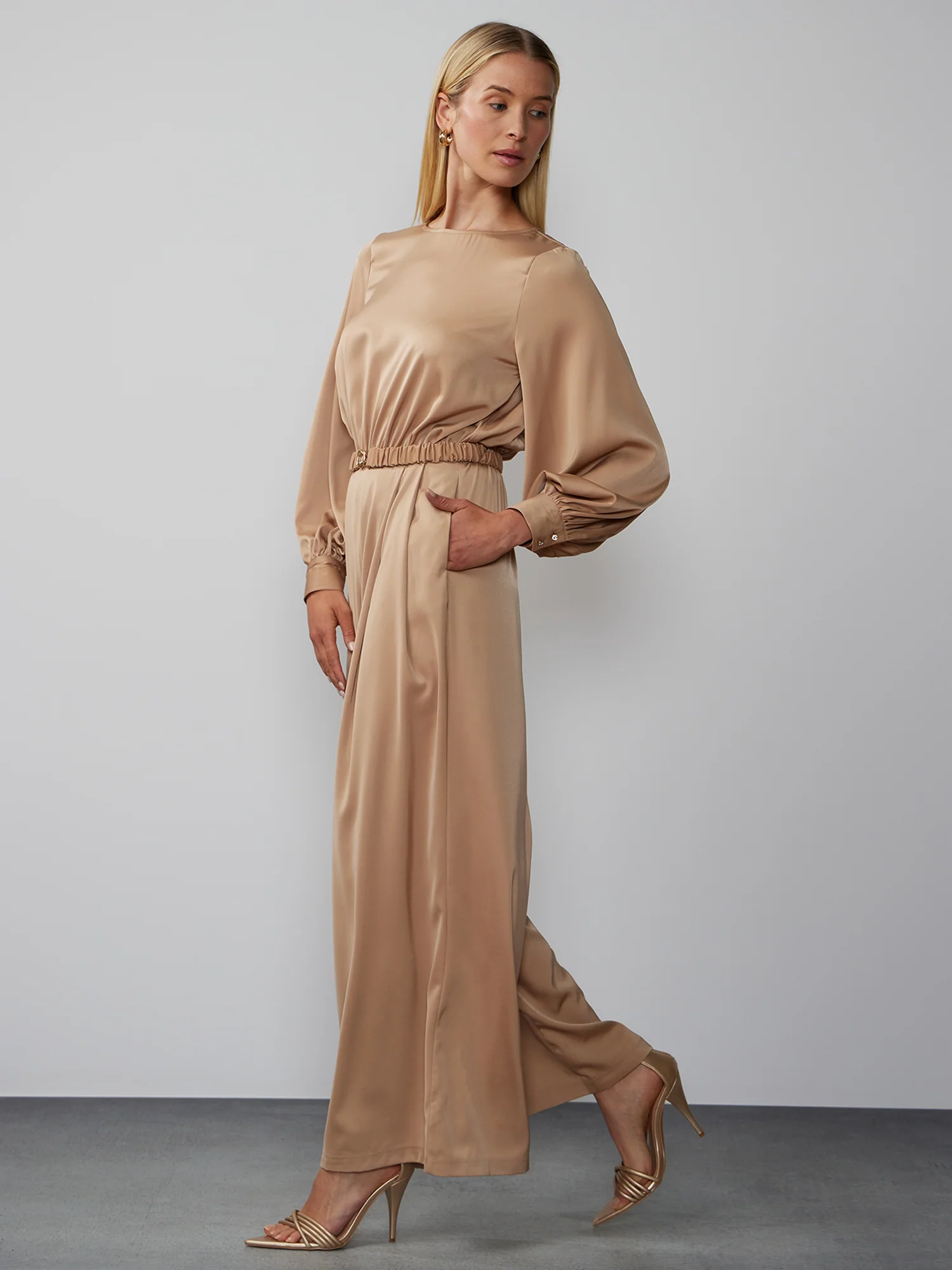 Long Sleeve Wide Leg Jumpsuit - Image 7