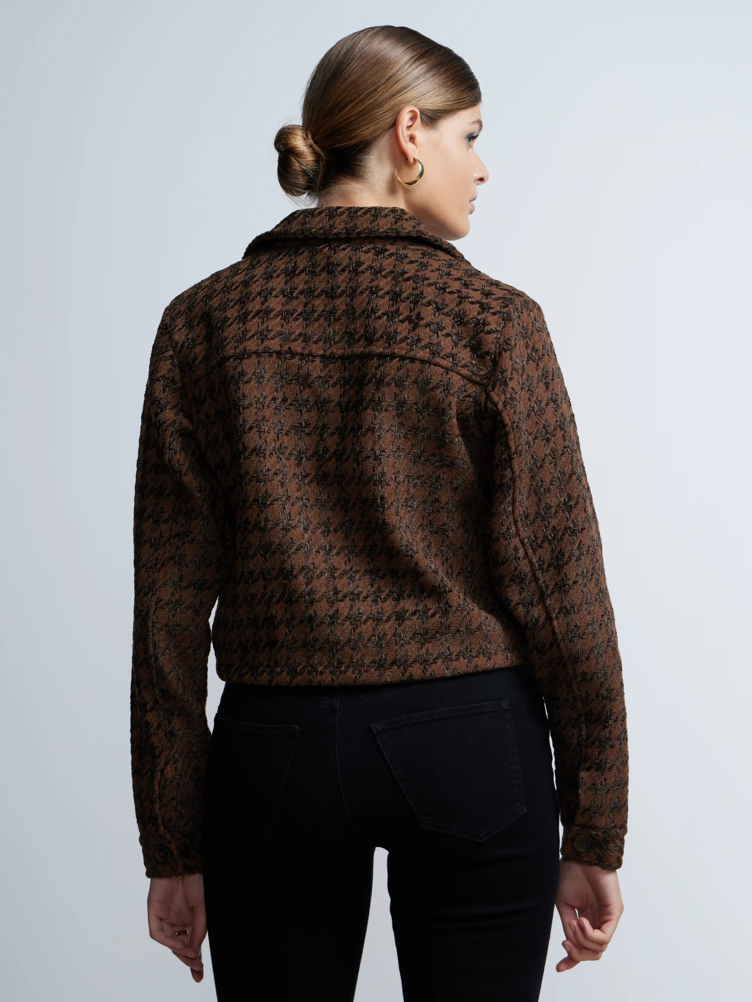 Houndstooth  Hand Stitched Crop Jacket - Image 3