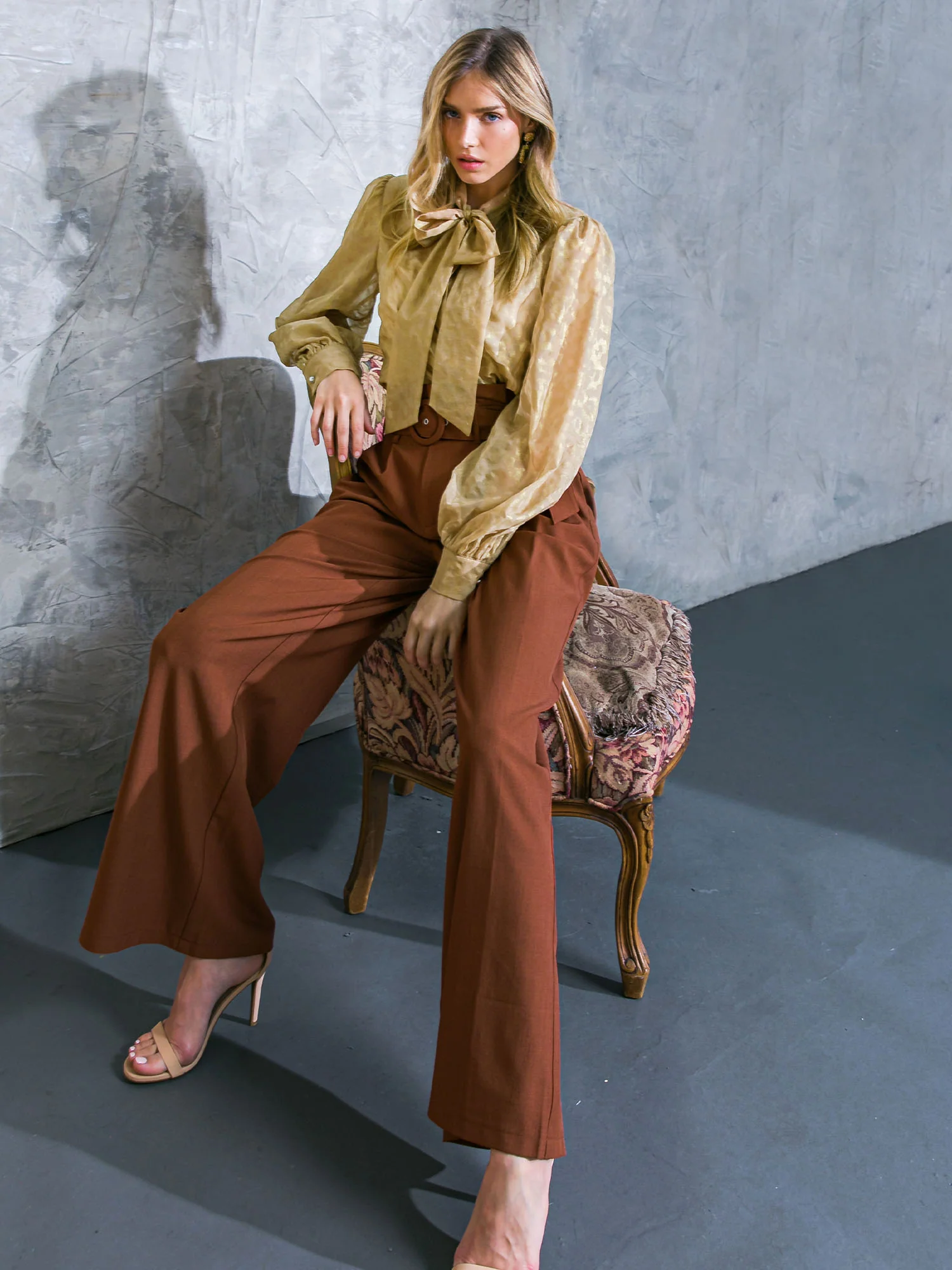 Flying Tomato Long Sleeves Front-Tie Blouse - Brands We Love - Image 2