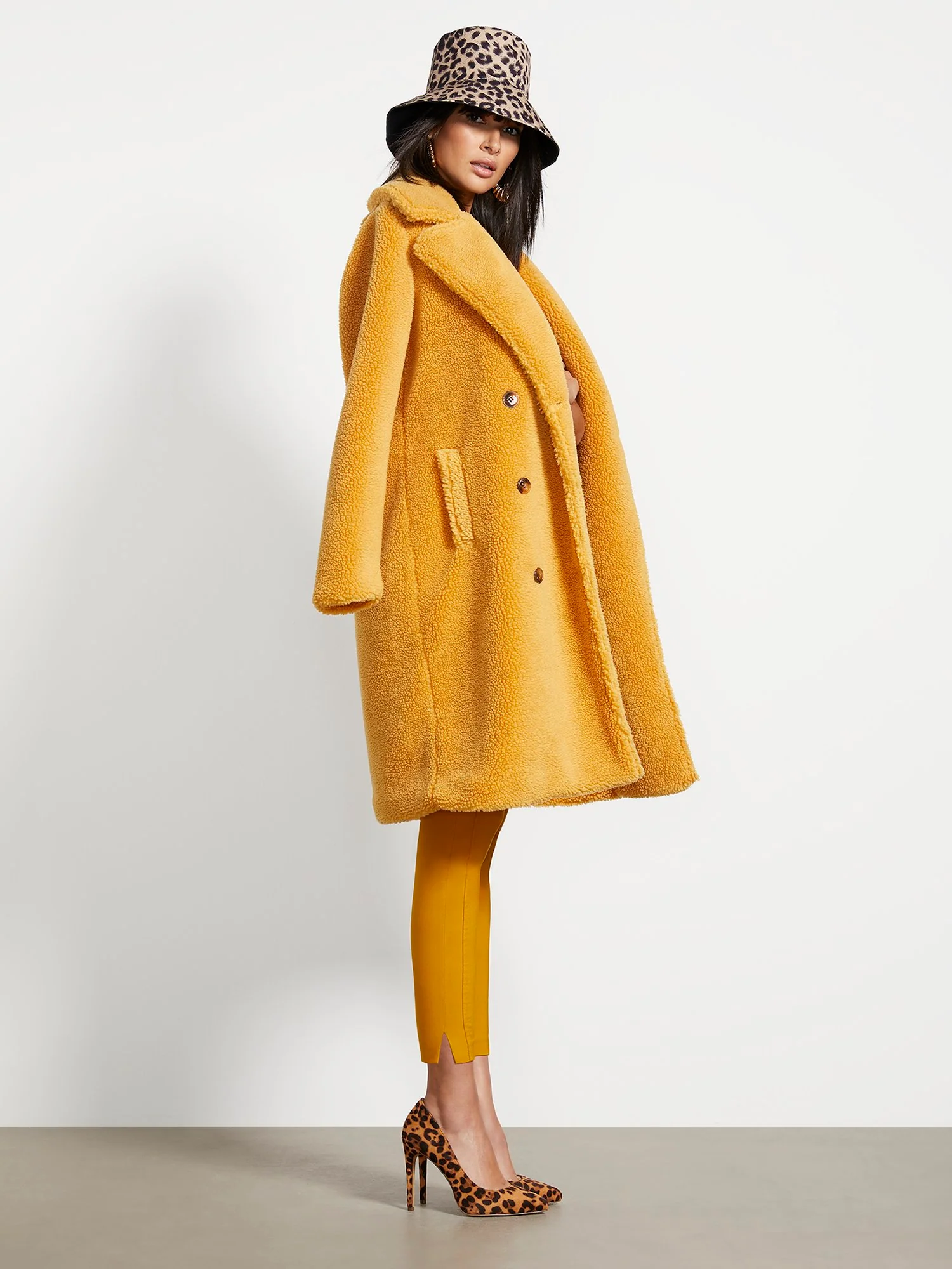 Long Teddy Faux-Fur Coat - Image 2