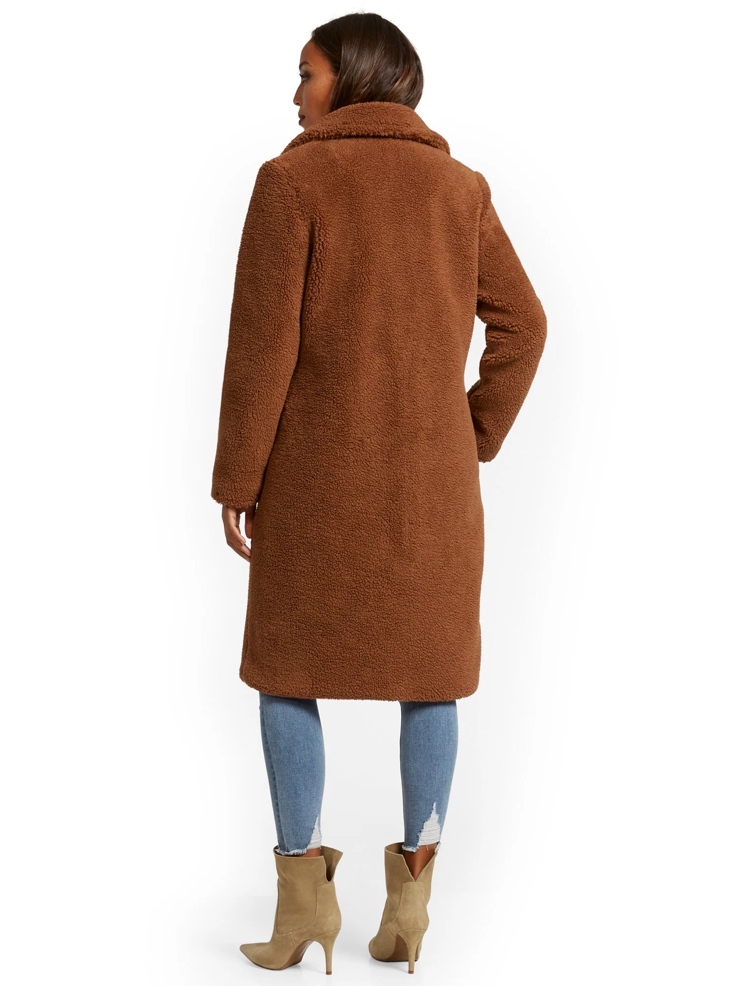 Long Teddy Faux-Fur Coat - Image 8