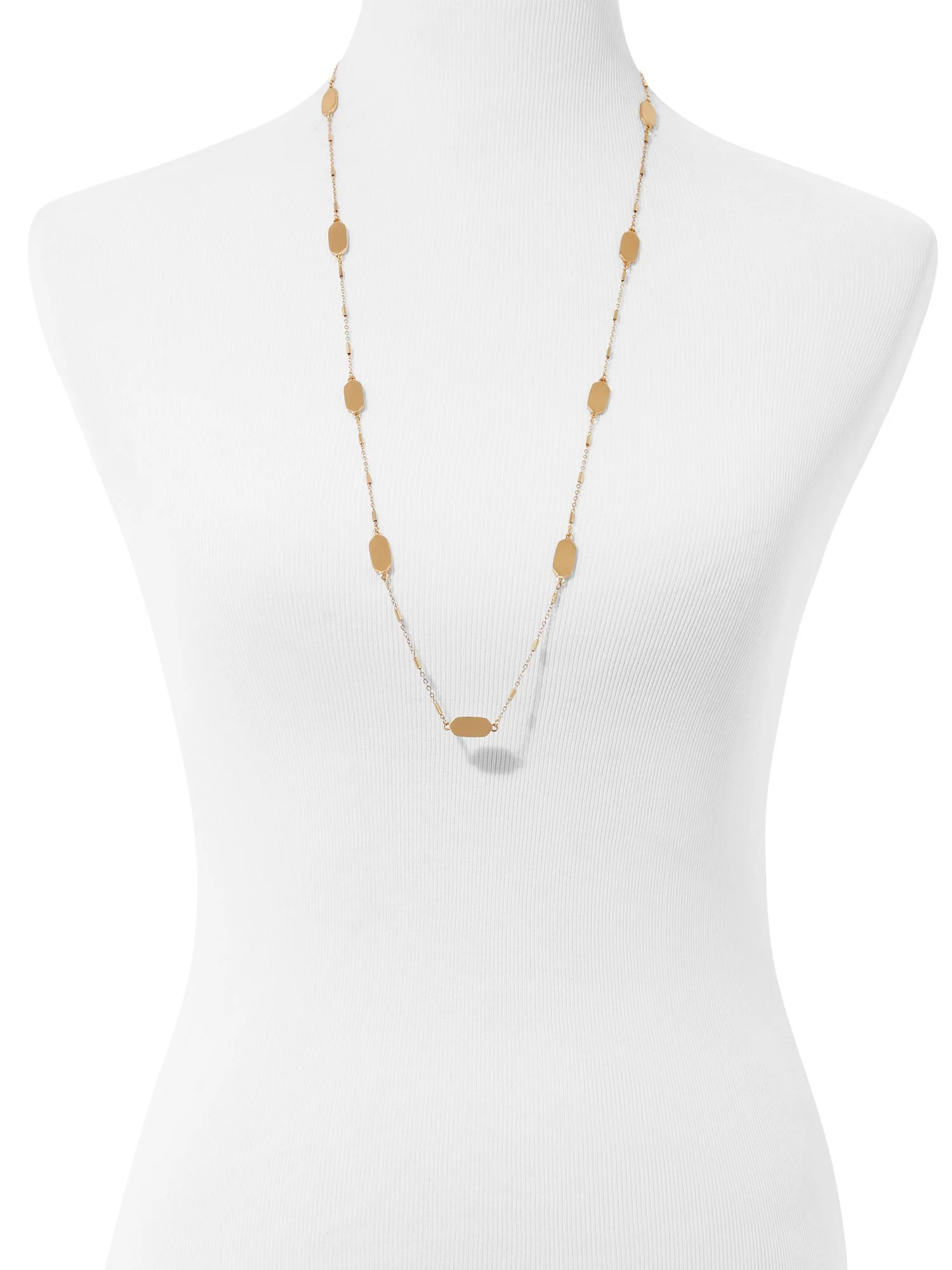 Longline Gold Tag Necklace - Image 3
