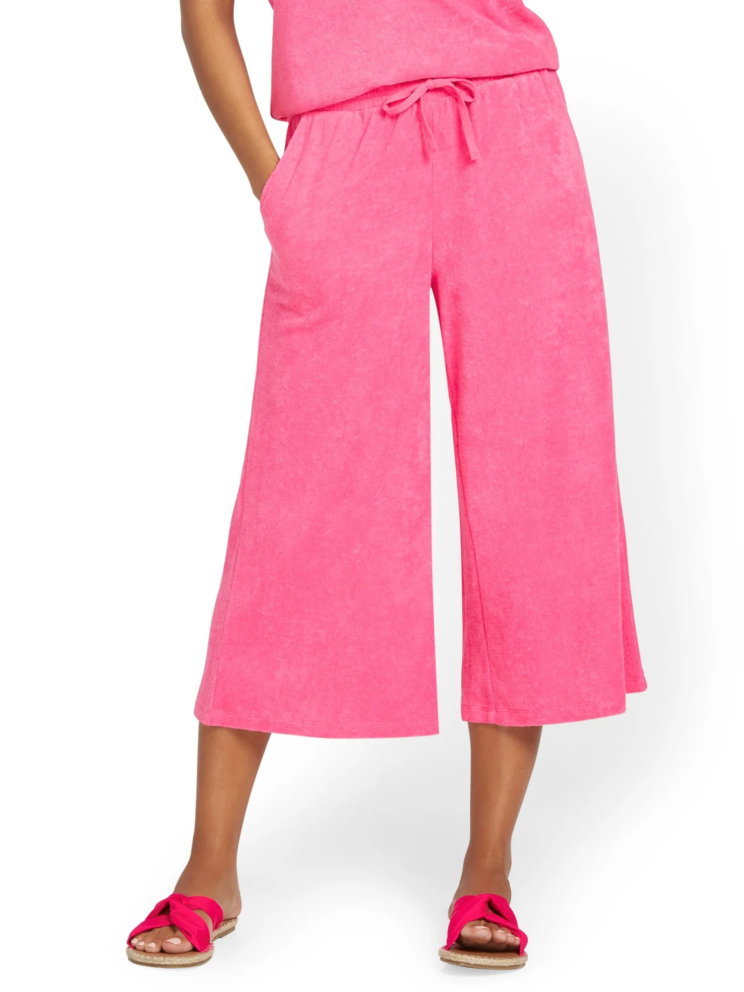 Loop Terry Wide-Leg Capri Pant - Image 6