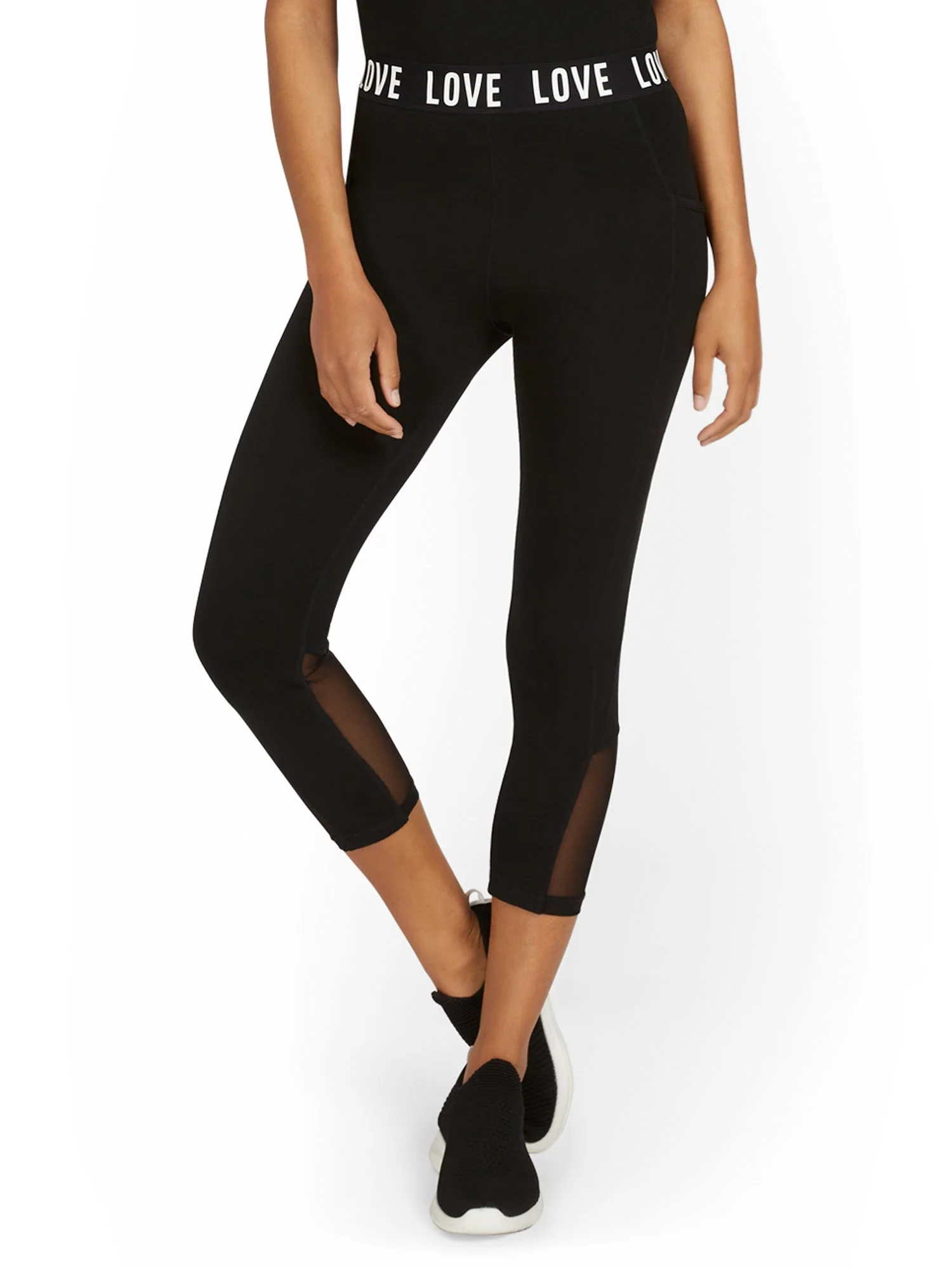 Love High-Waisted Mesh Pocket Capri Legging - Image 2