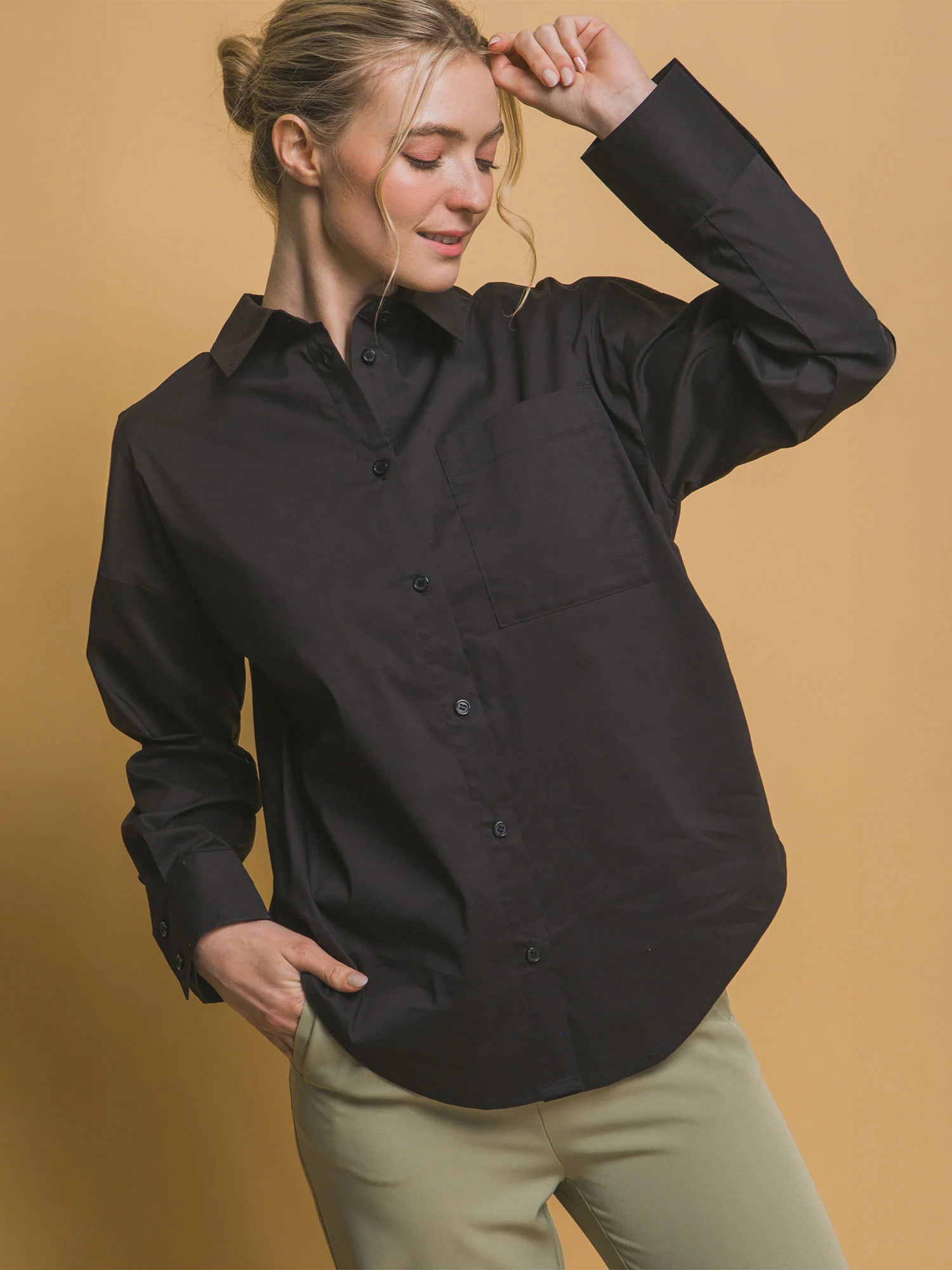 Stretch Cotton Button Down Shirt - Image 10