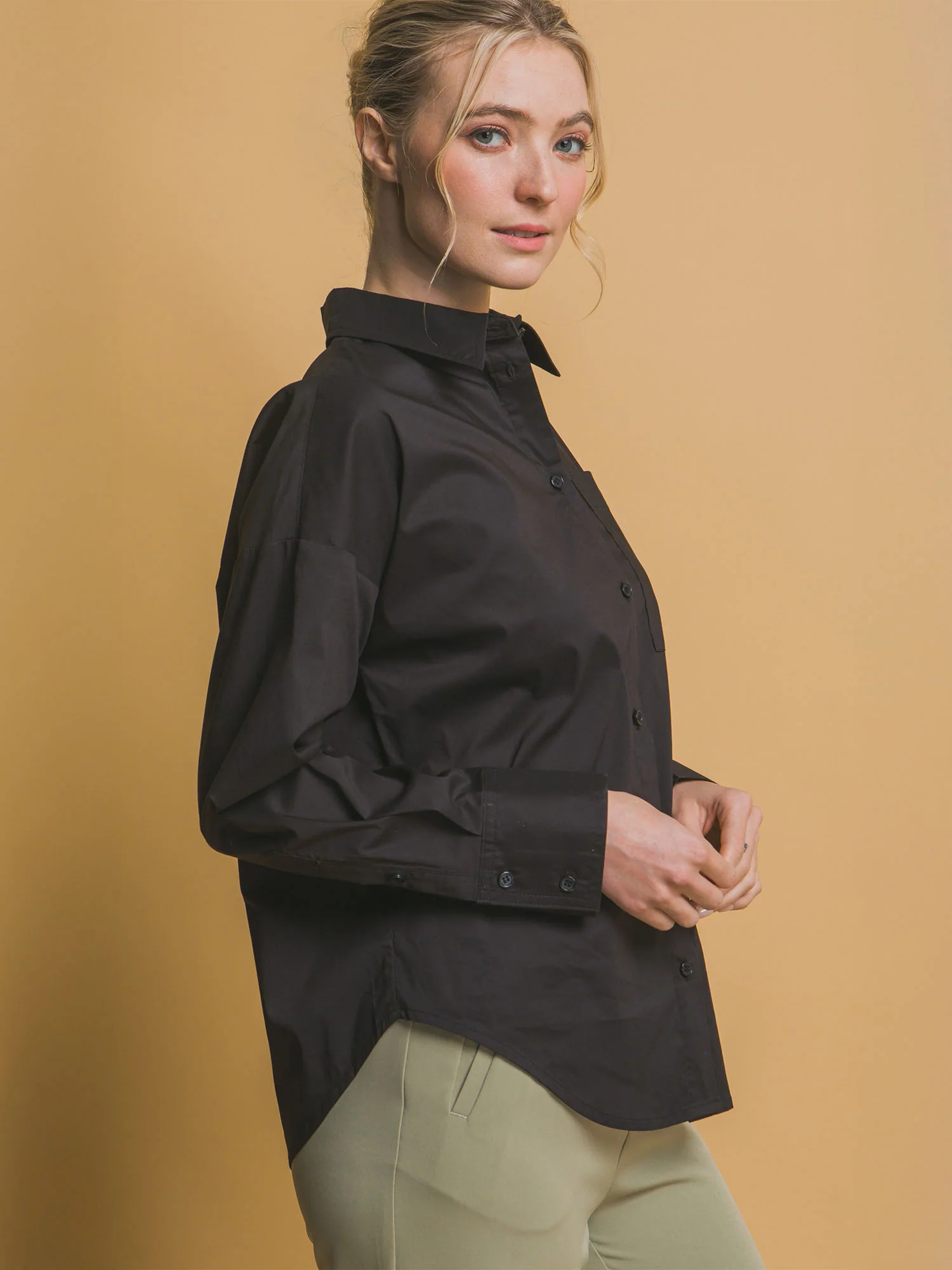 Stretch Cotton Button Down Shirt - Image 11