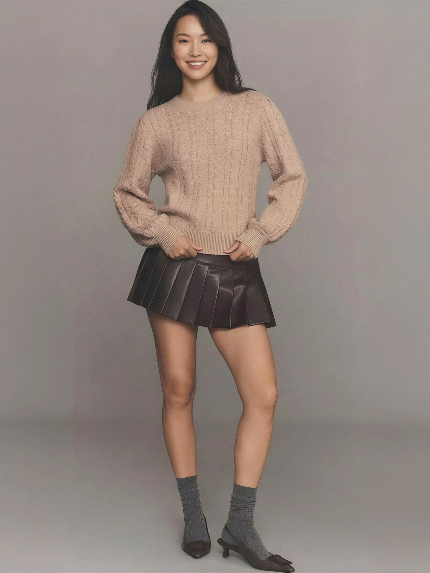 Cable Knit Crewneck Pullover Sweater - Image 10