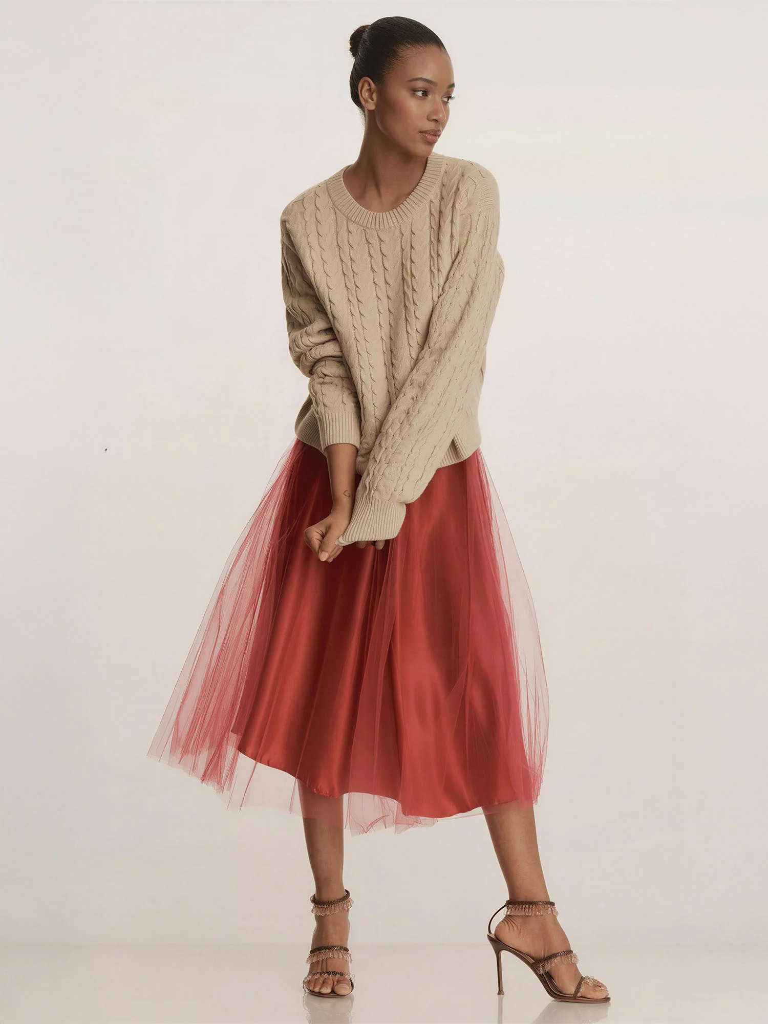 Cable Knit Crewneck Pullover Sweater - Image 6