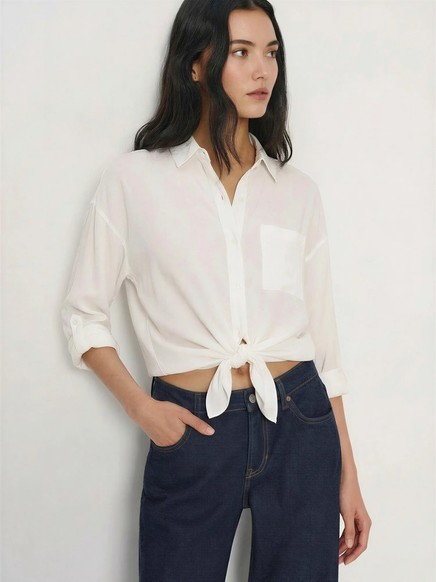 LS CHIFFON BUTTON DOWN SHIRT - Image 13