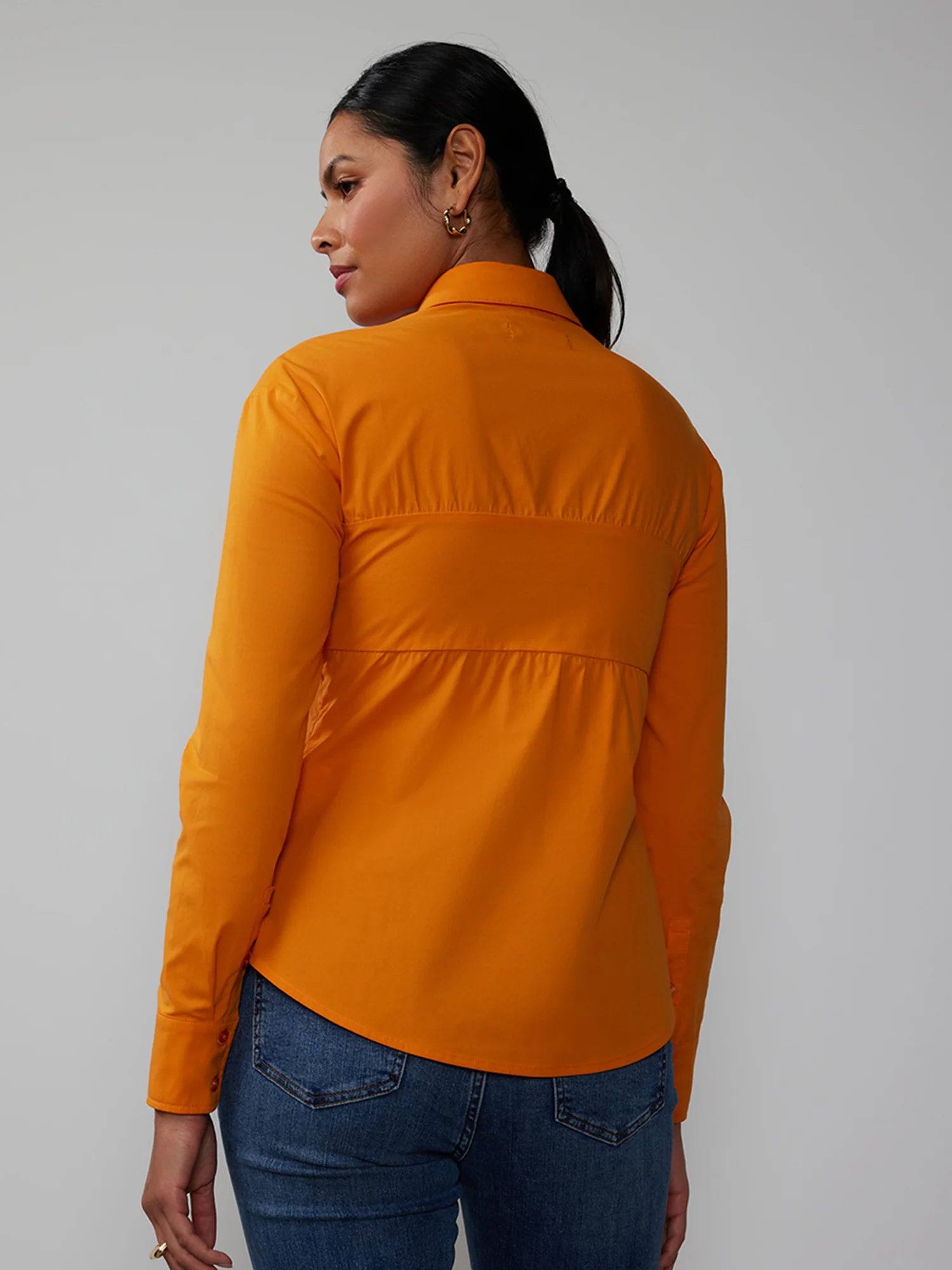 Cinched Bust Button Front Shirt - Image 13