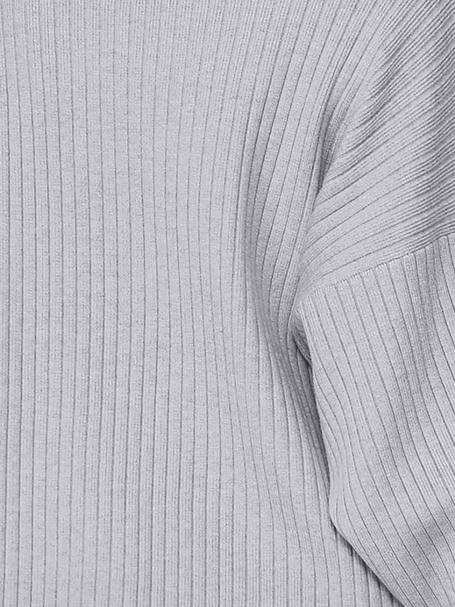 Crew Neck Ribbed Drop Shoulder Sweater - Image 10
