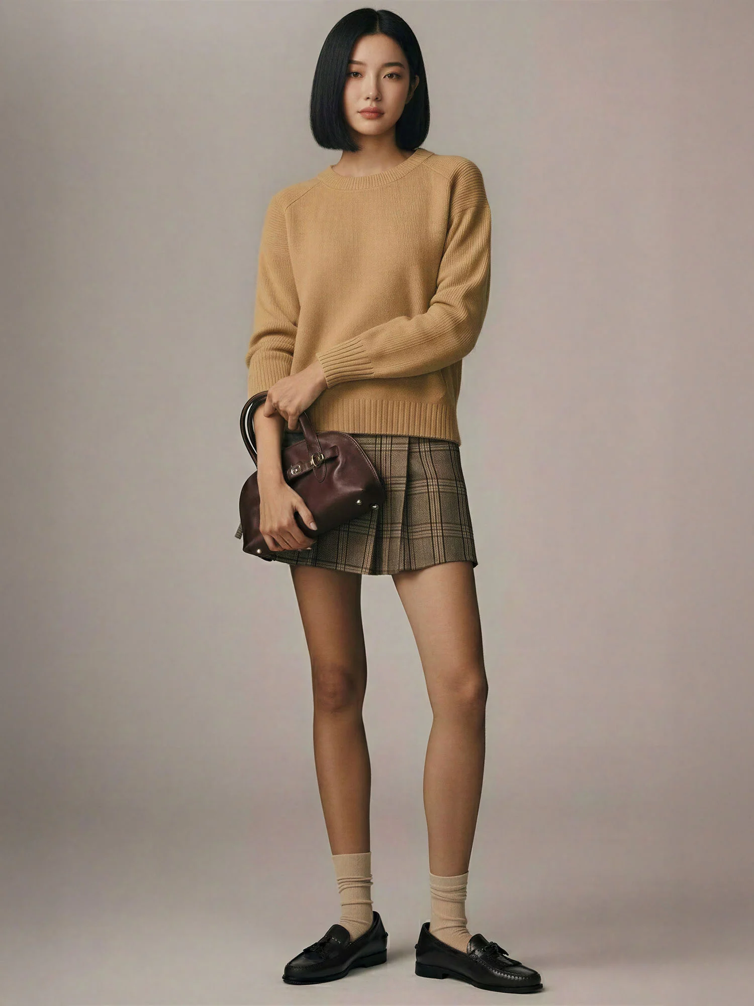 Crew Neck Seam Detail Sweater - Image 4