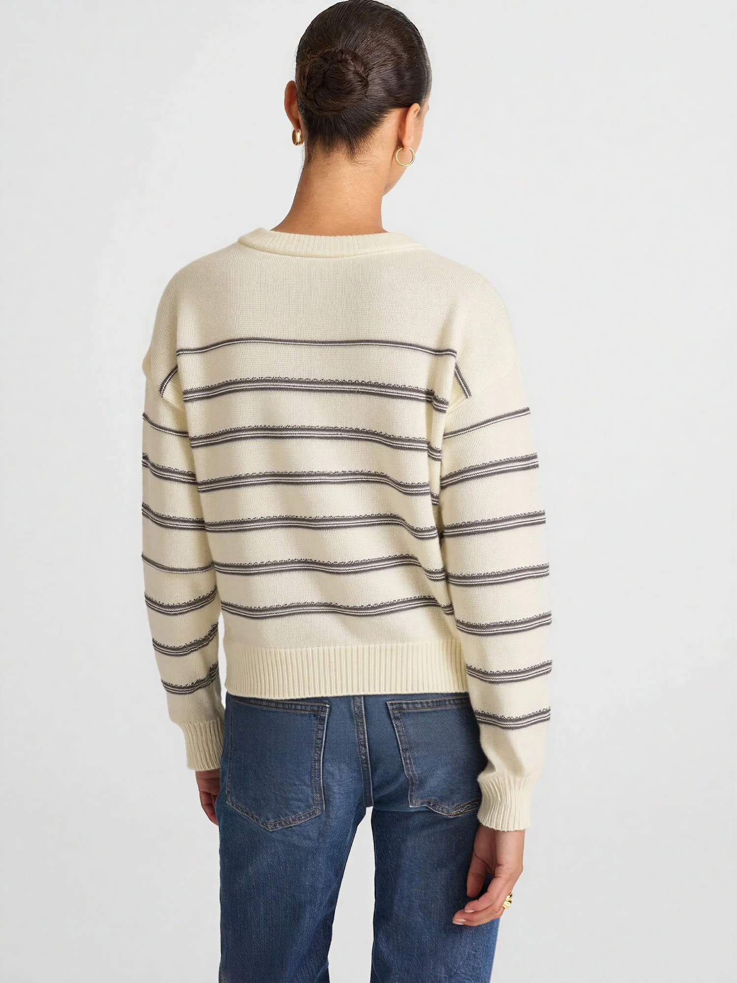 Crew Neck Stripe Sweater - Image 10