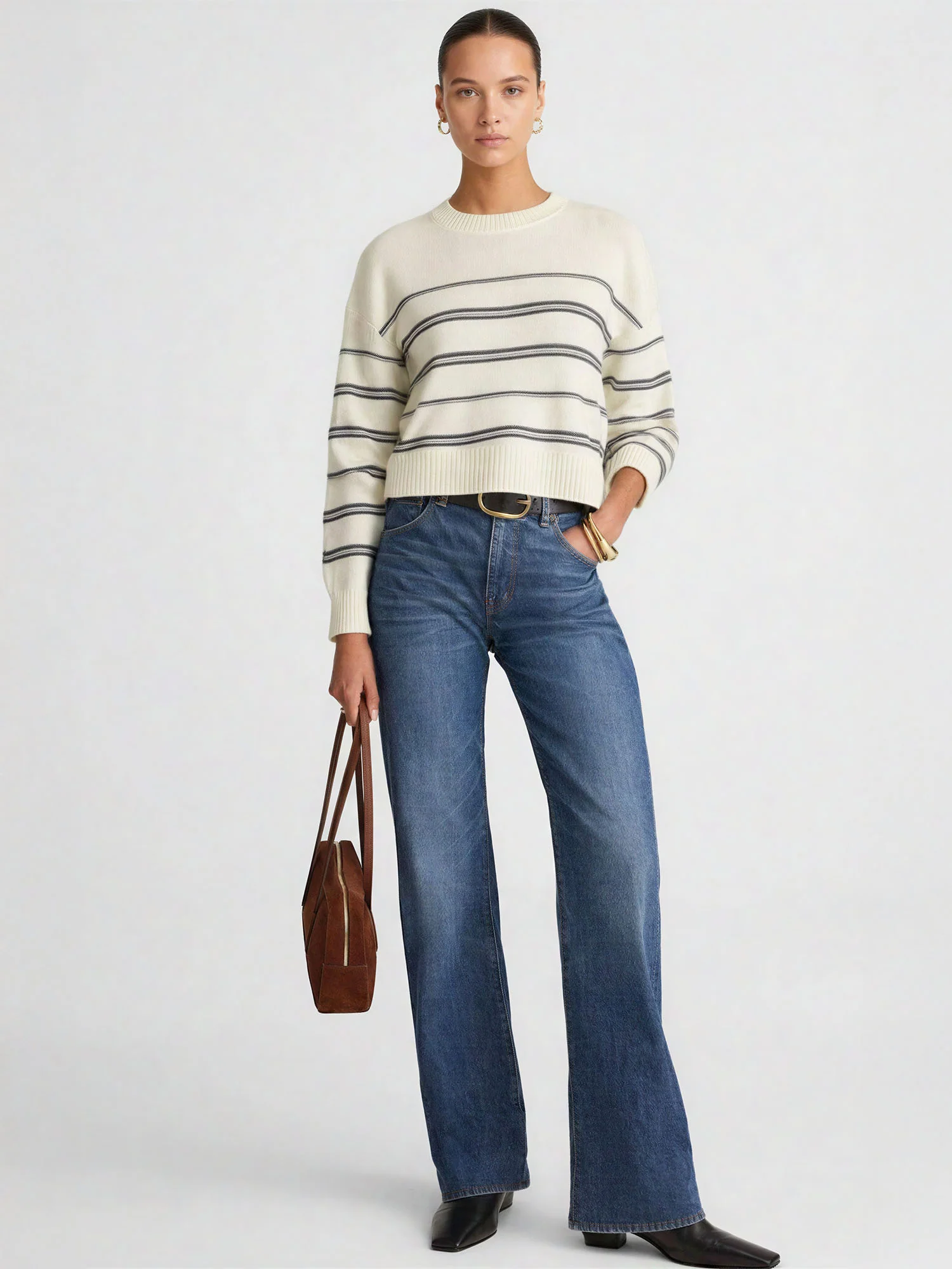 Crew Neck Stripe Sweater - Image 9