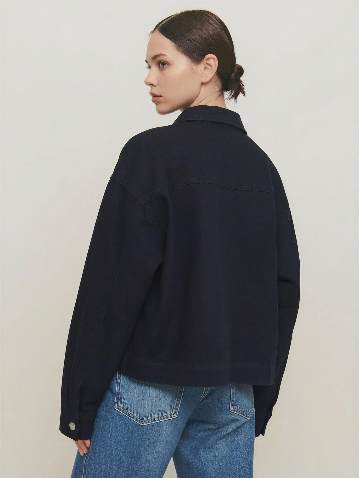 Denim Blanket Stitch Jacket - Image 4