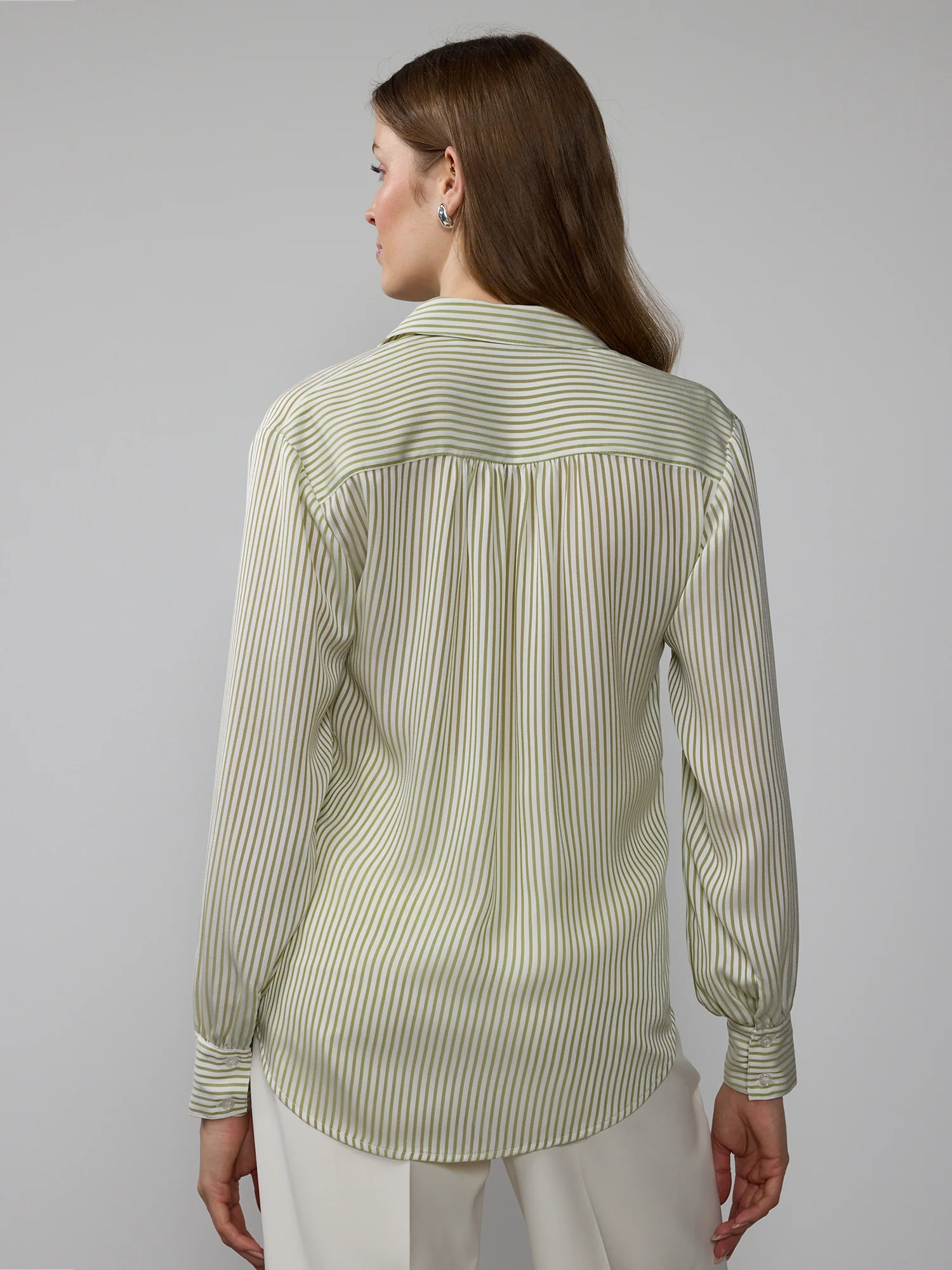 Drapey Stripe Button Down Shirt - Image 3