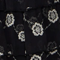 Long Sleeve Floral Chiffon Dress - Image 5