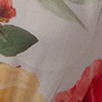 V-Neck Smocked Bodice Floral Blouse - Image 5