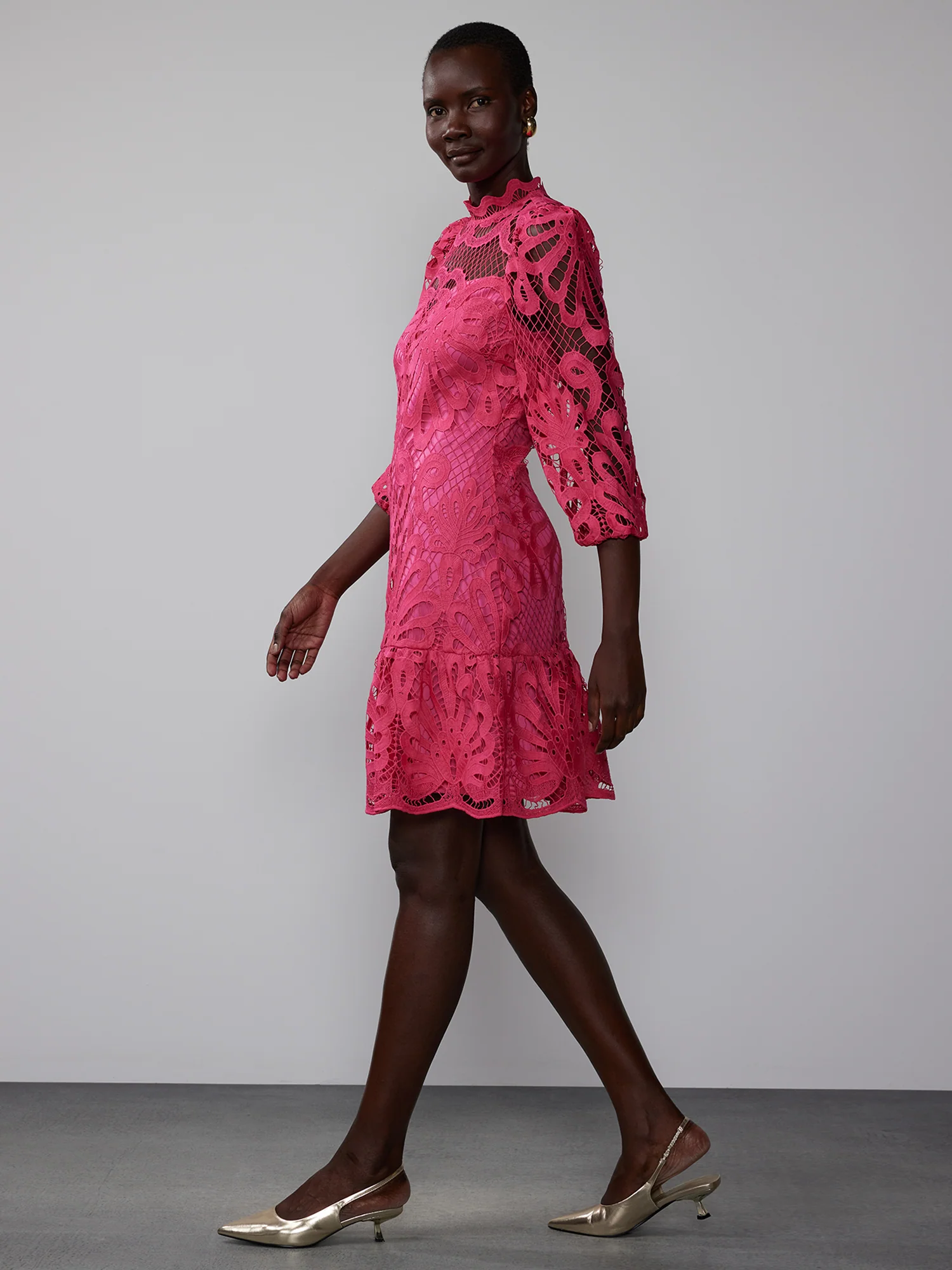 Open Lace Shift Dress - Image 2