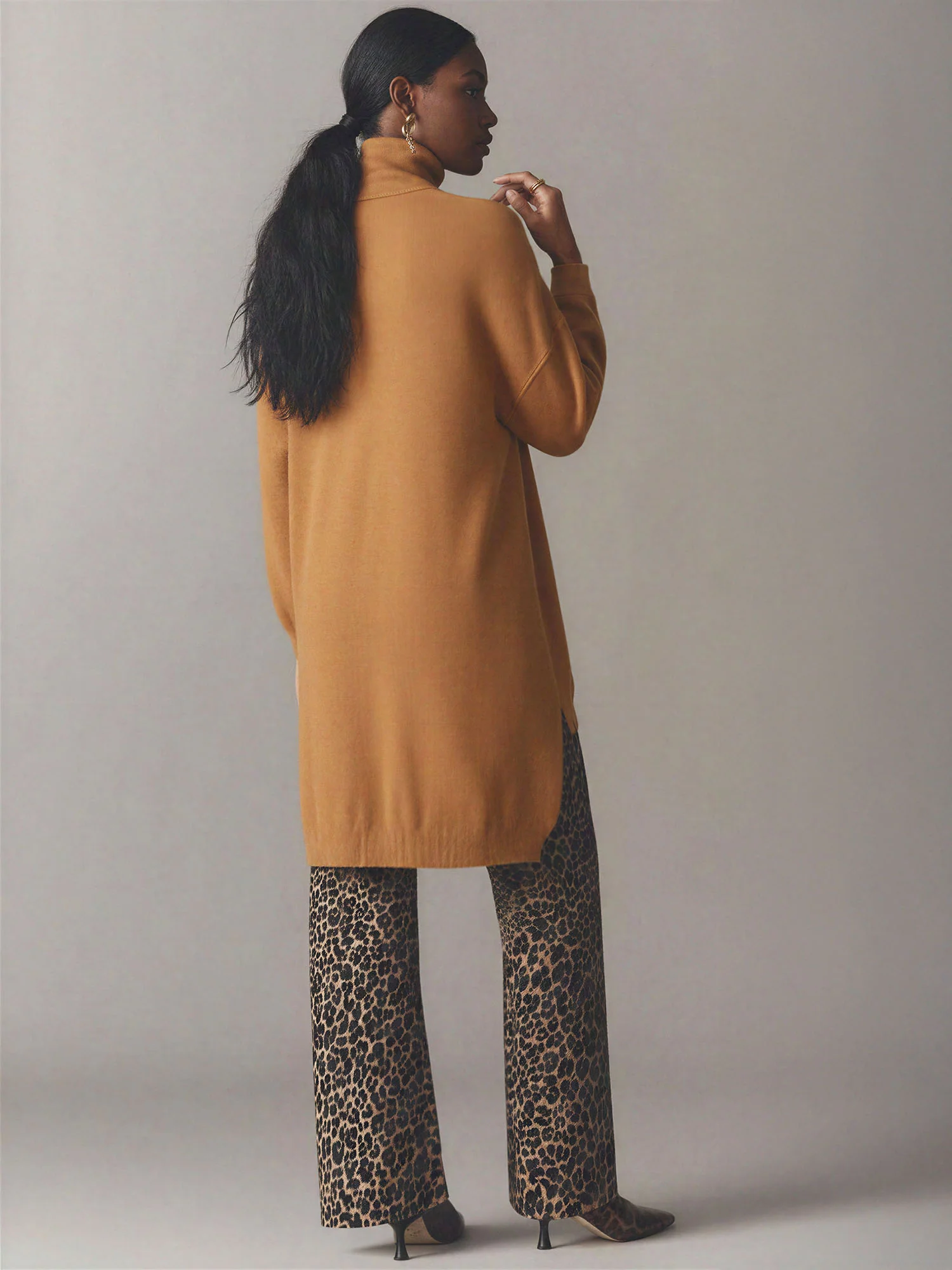 Oversized Button Front Long Cardigan - Image 3