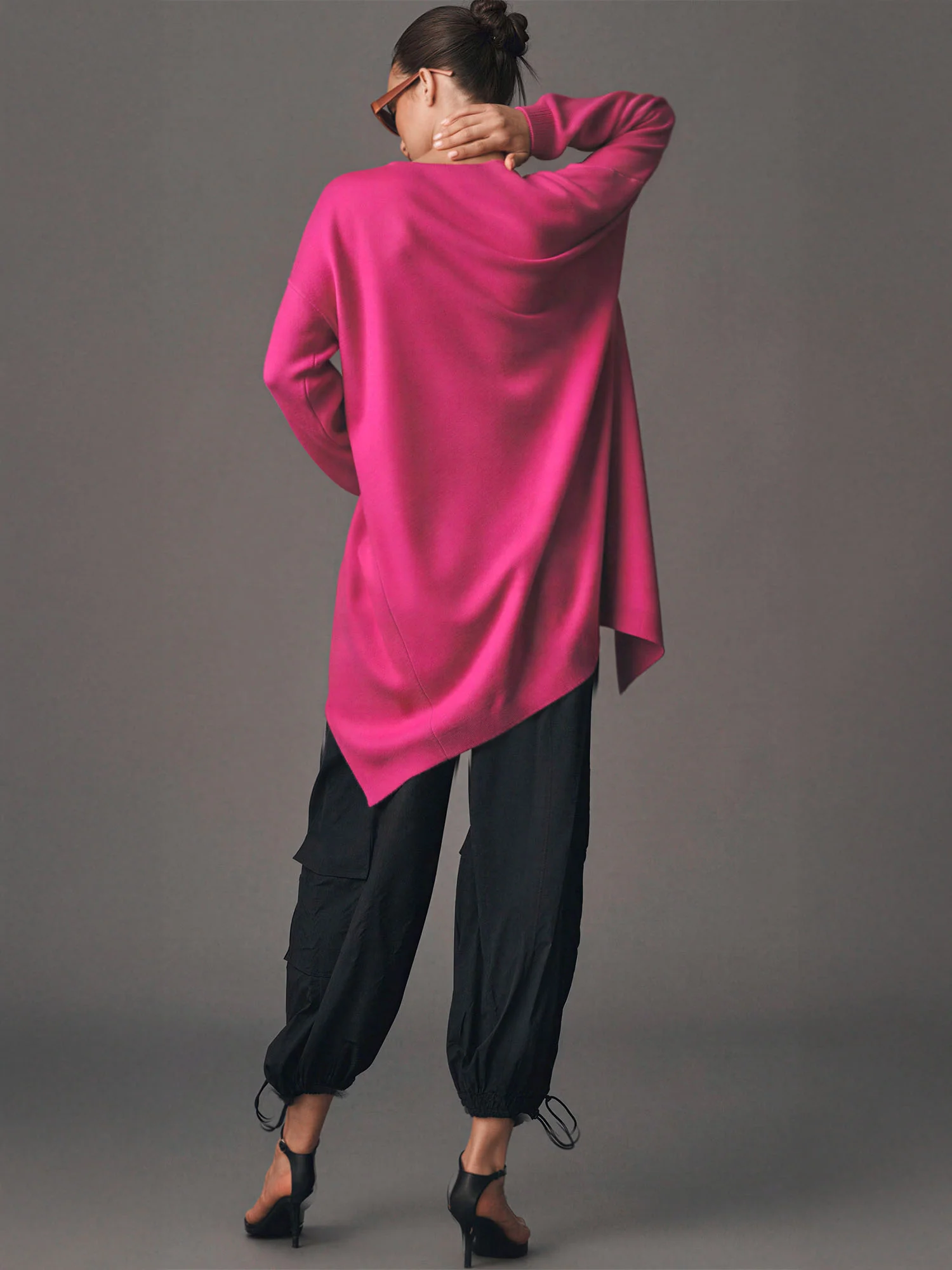 Oversized Button Front Long Cardigan - Image 8
