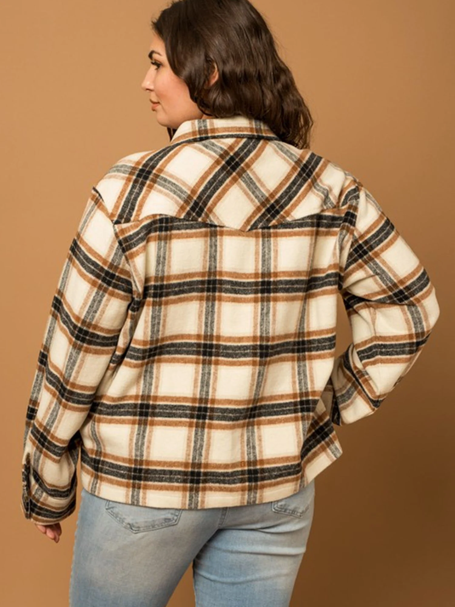 Gilli Plus Long Sleeve Plaid Shacket - Brands We Love - Image 5