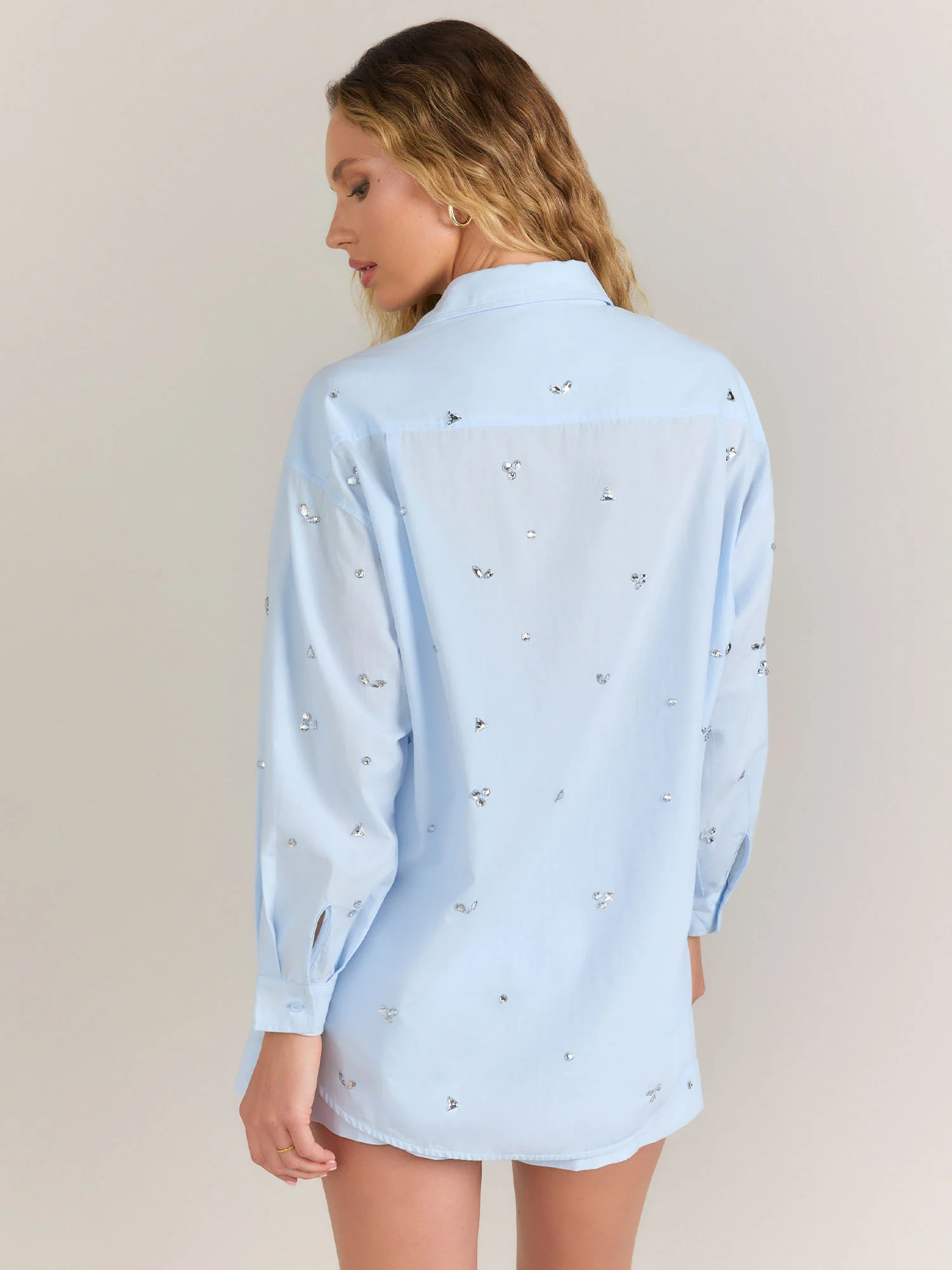 Blue B Embellished Gemstone Poplin Button Down And Shorts Set - Brands We Love - Image 11