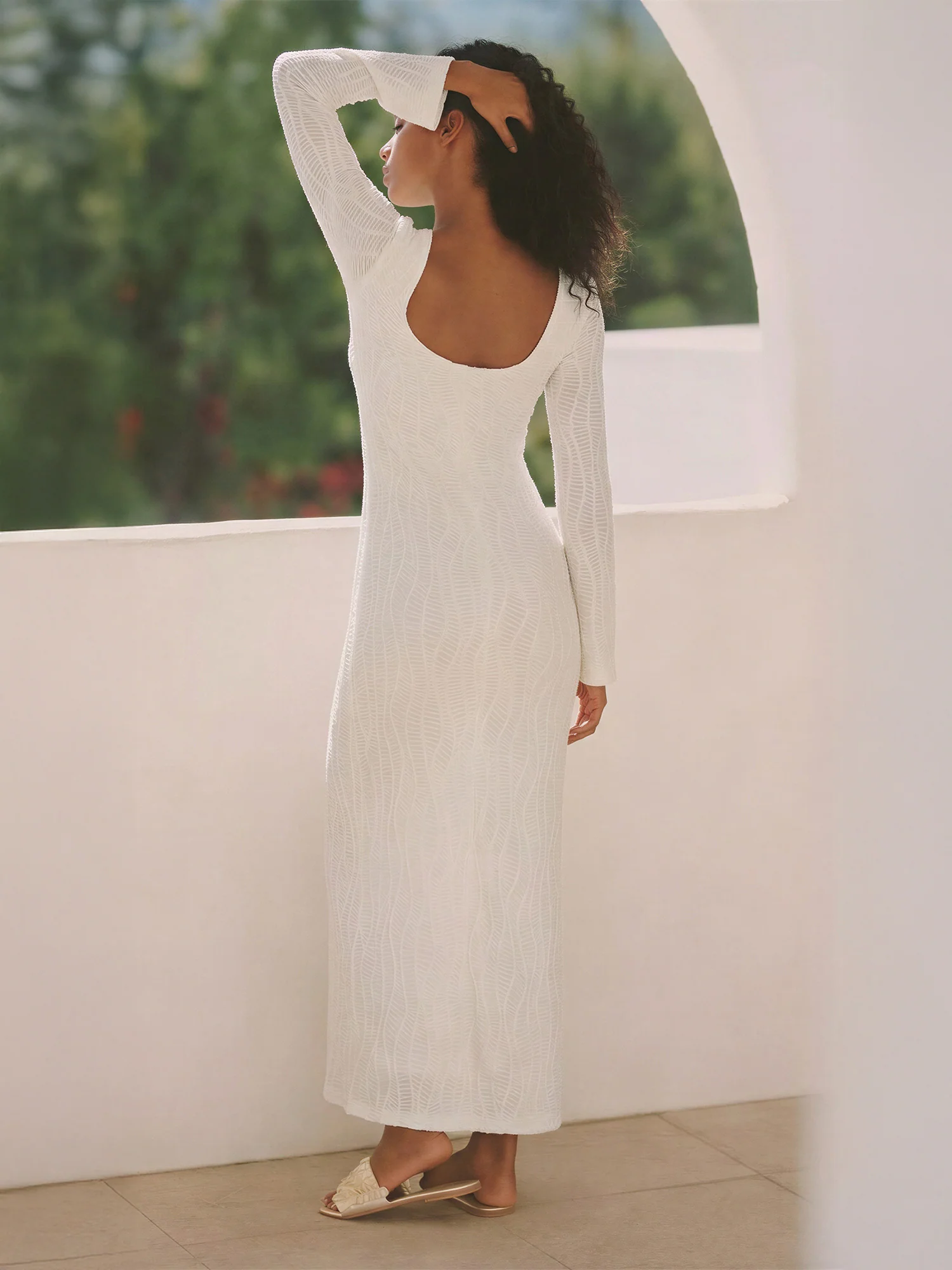Texture Knit Maxi Sweater Dress - Image 8