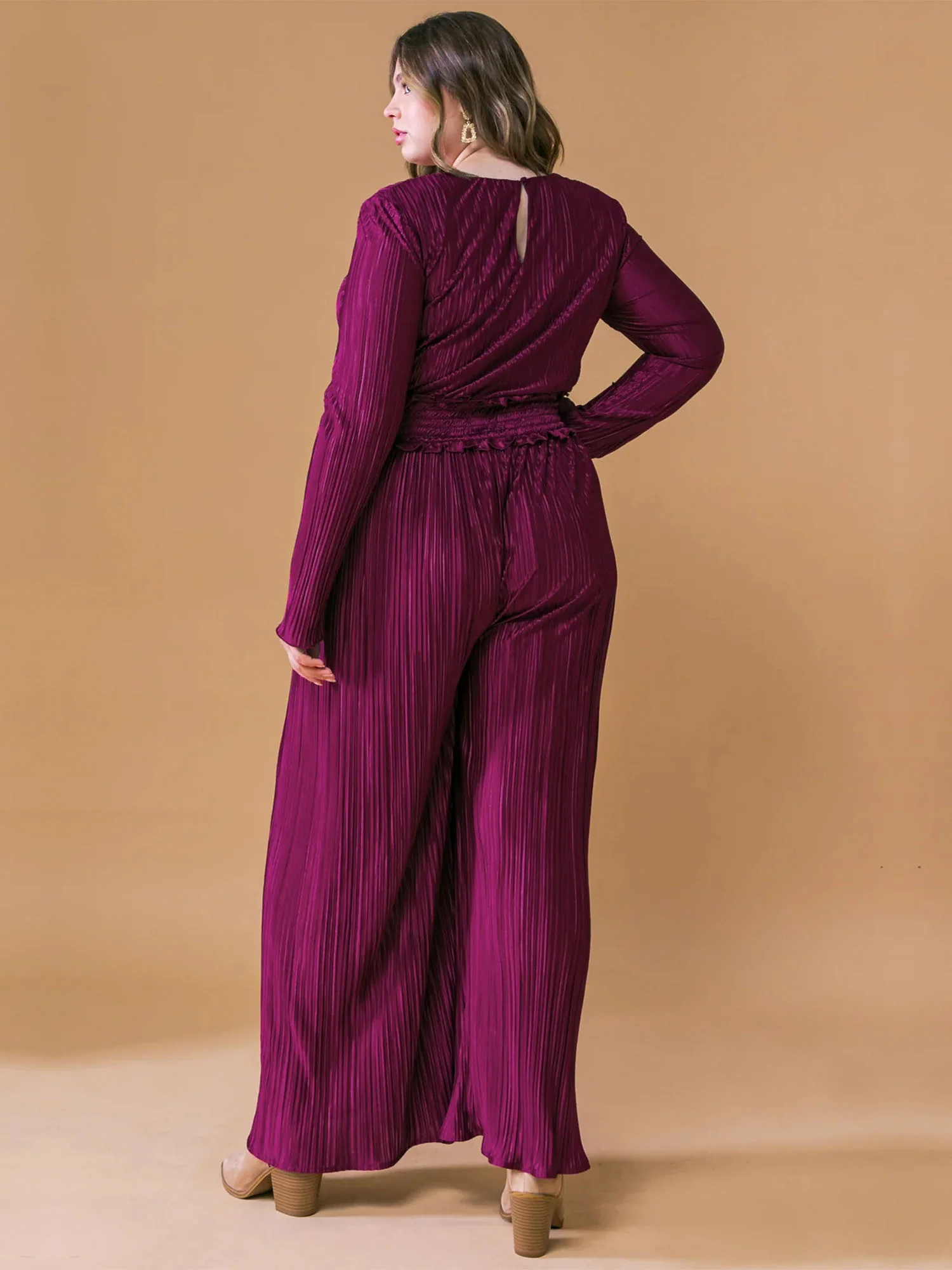 Flying Tomato Plus V-Neck Plisse Jumpsuit - Brands We Love - Image 5
