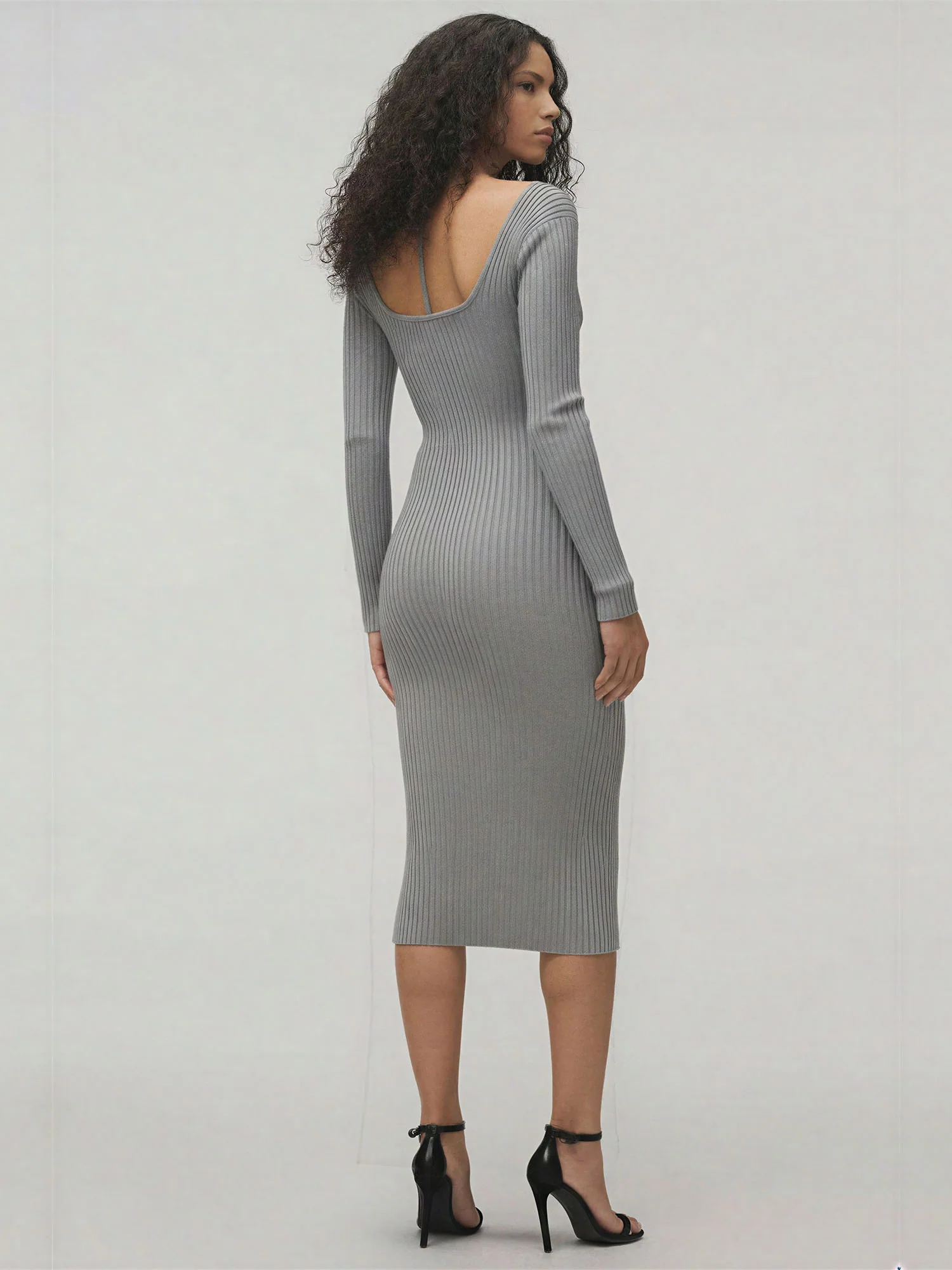 Wrap Sweater Midi Dress - Image 9