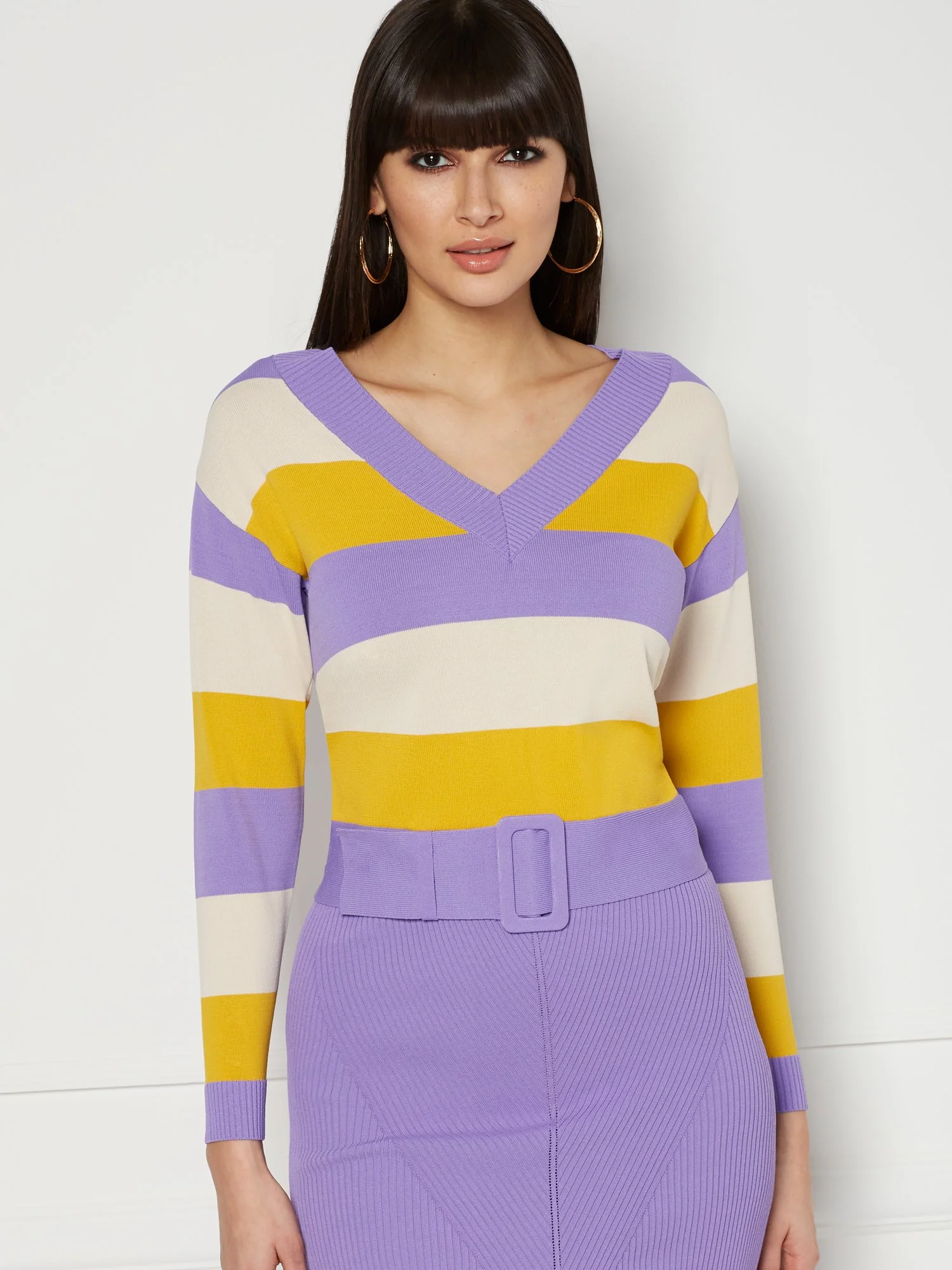 Lucia Stripe Sweater - Eva Mendes Collection - Image 2