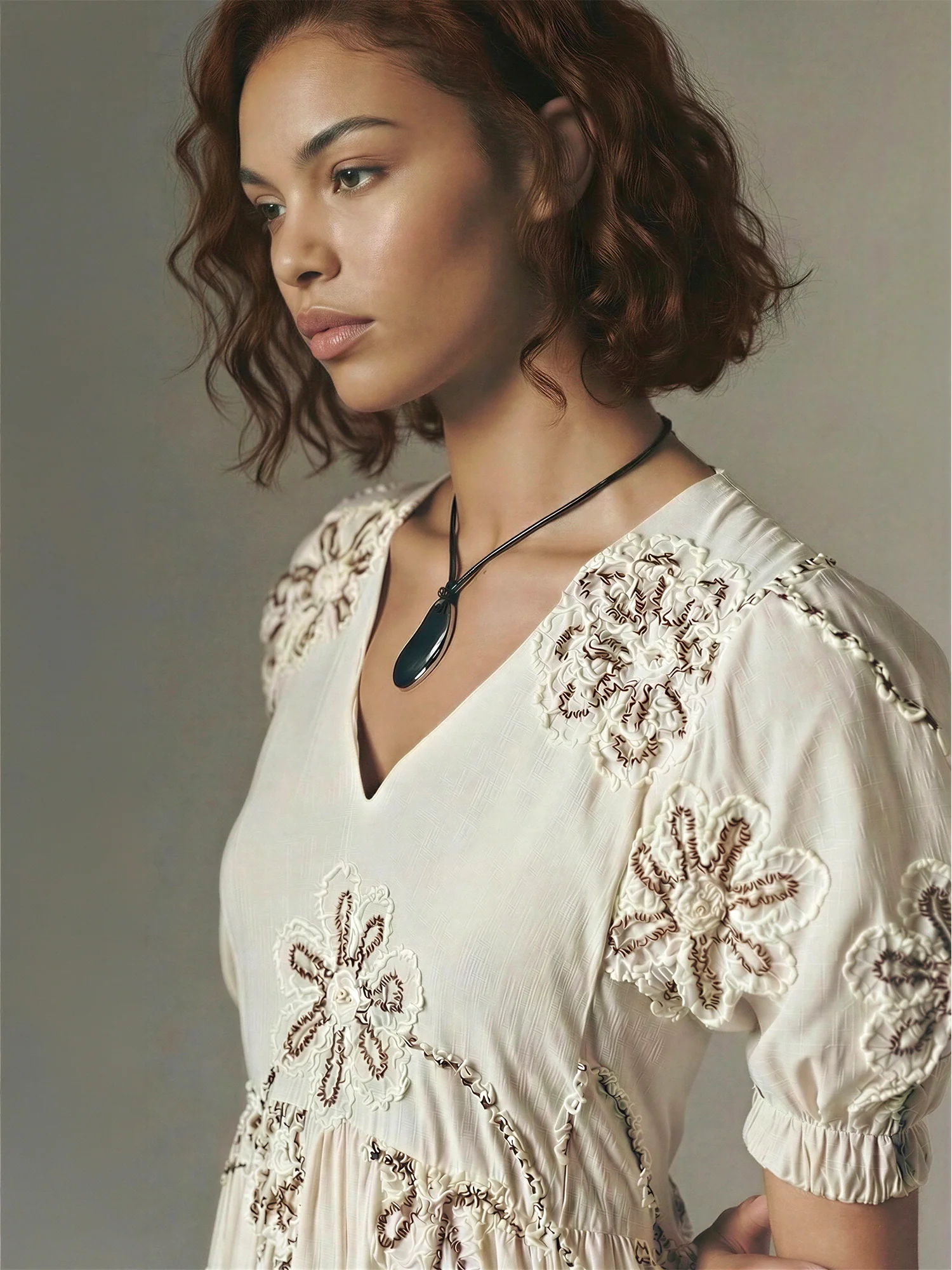 Lydia Puff Sleeve Sunflower Maxi Dress - Image 3