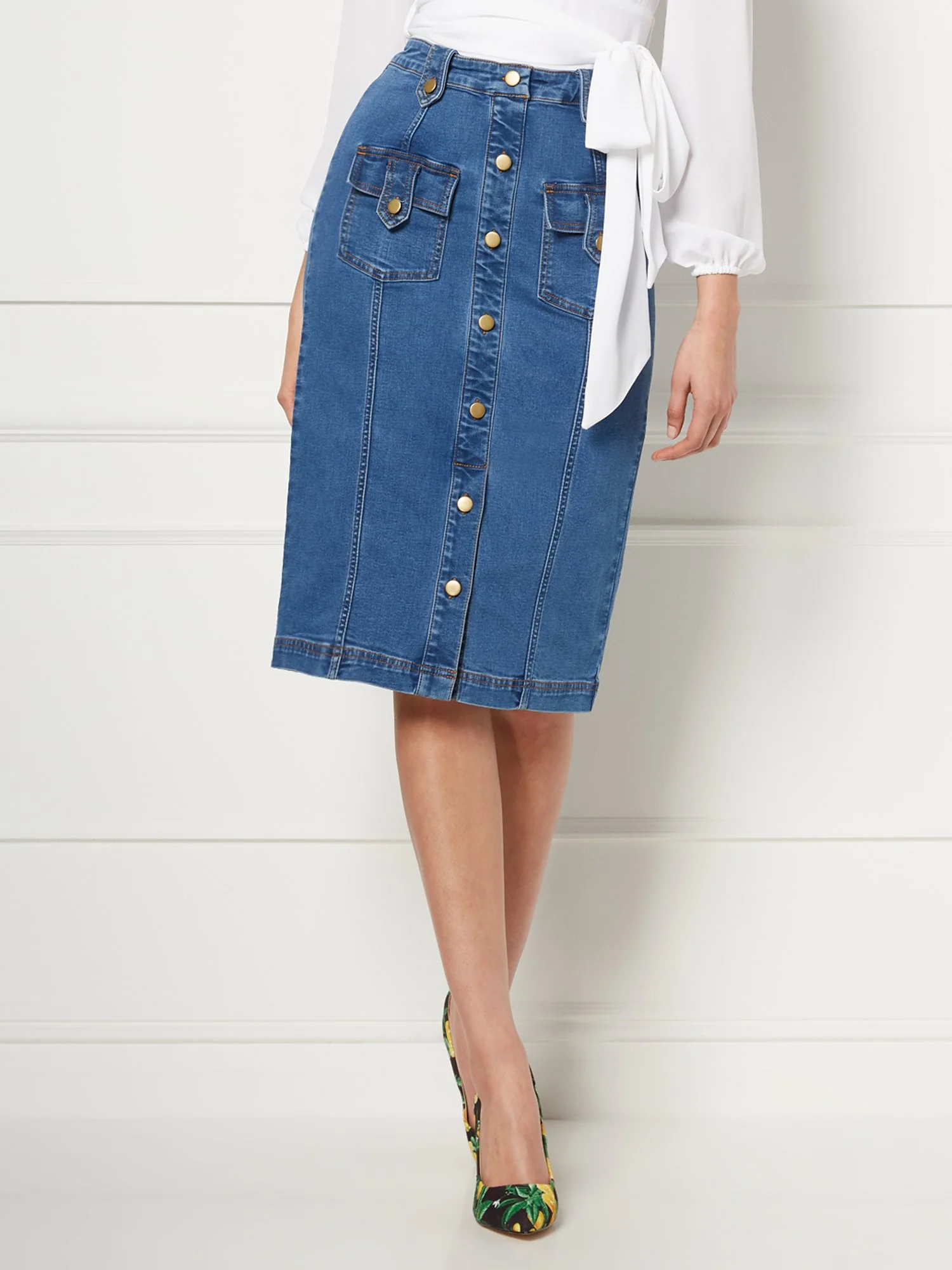 Lyonne Denim Skirt - Eva Mendes Collection