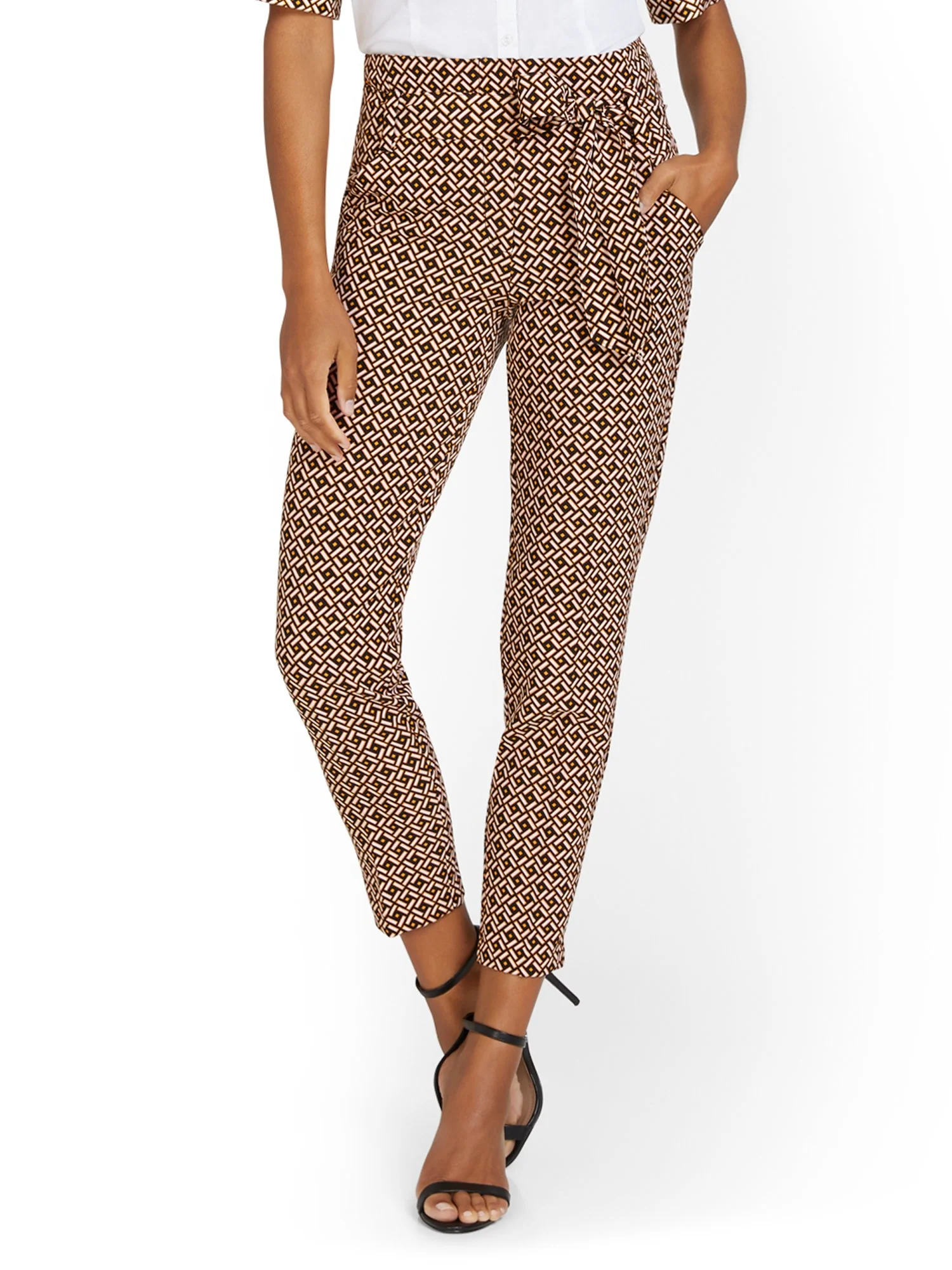Madie Ankle Pant - Geometric-Print - Image 2